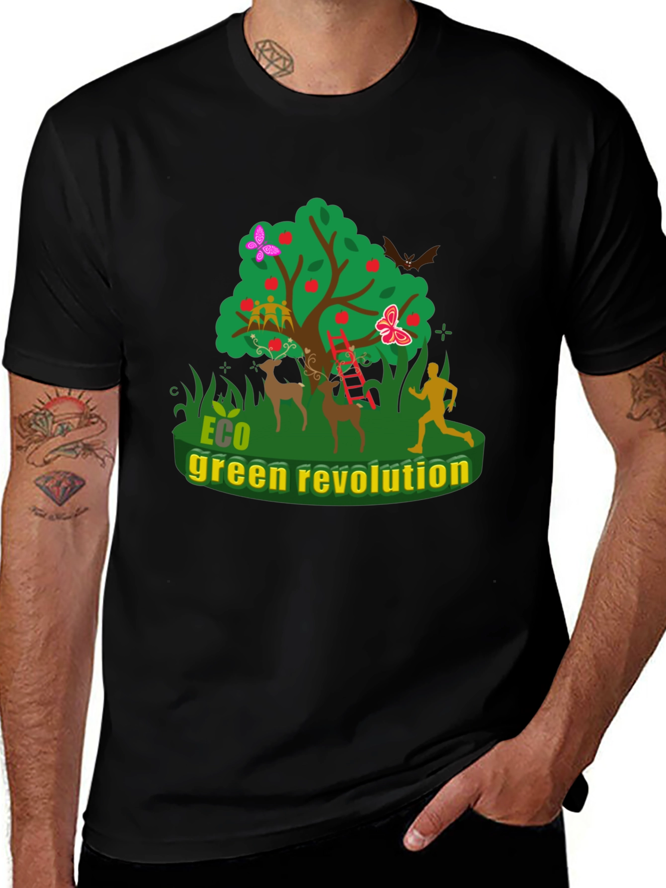 Variant 21 of Eco Green Revolution Graphic T-Shirt