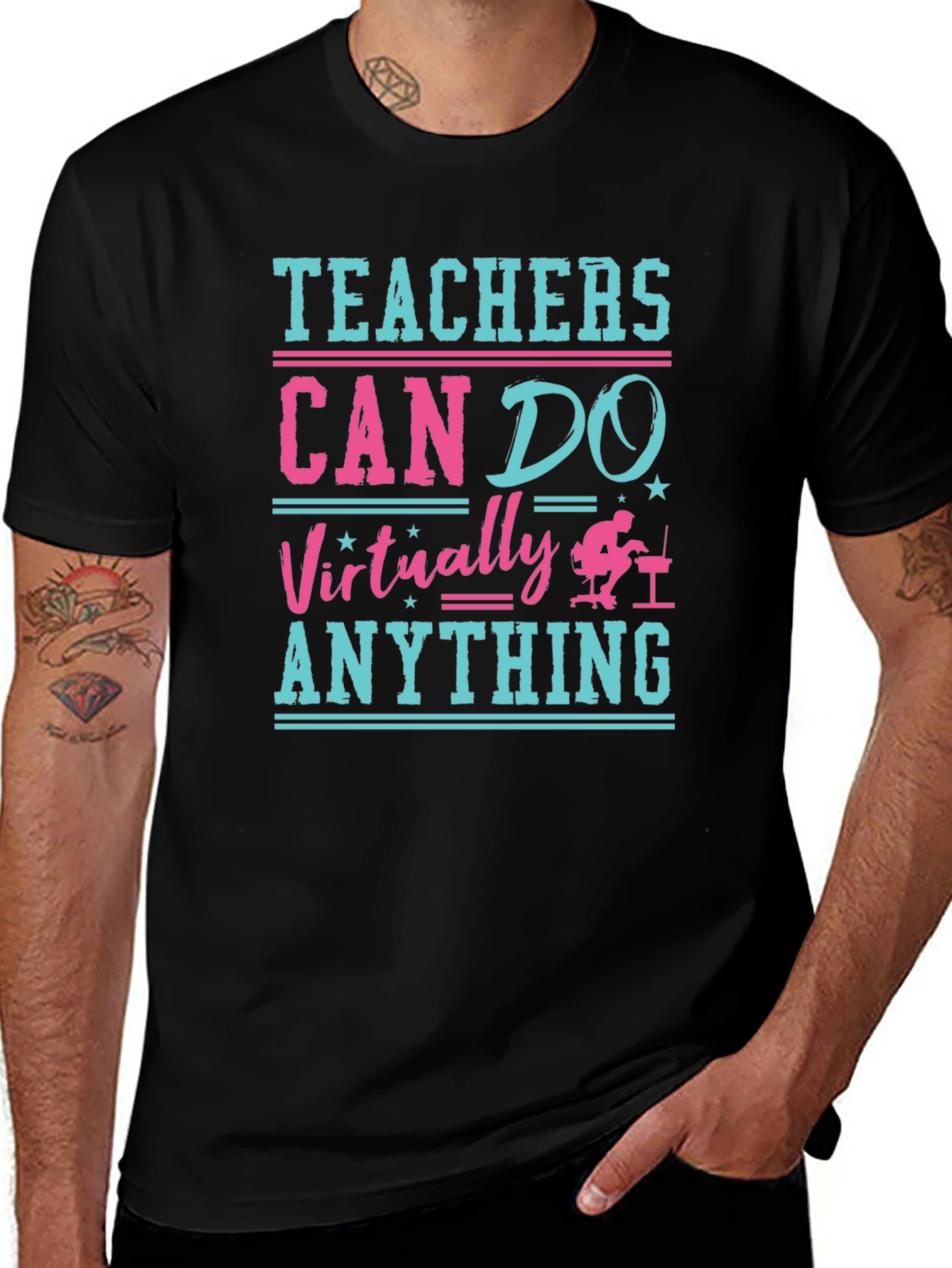 Variant 23 of Teachers Can Do Virtually Anything T-Shirt