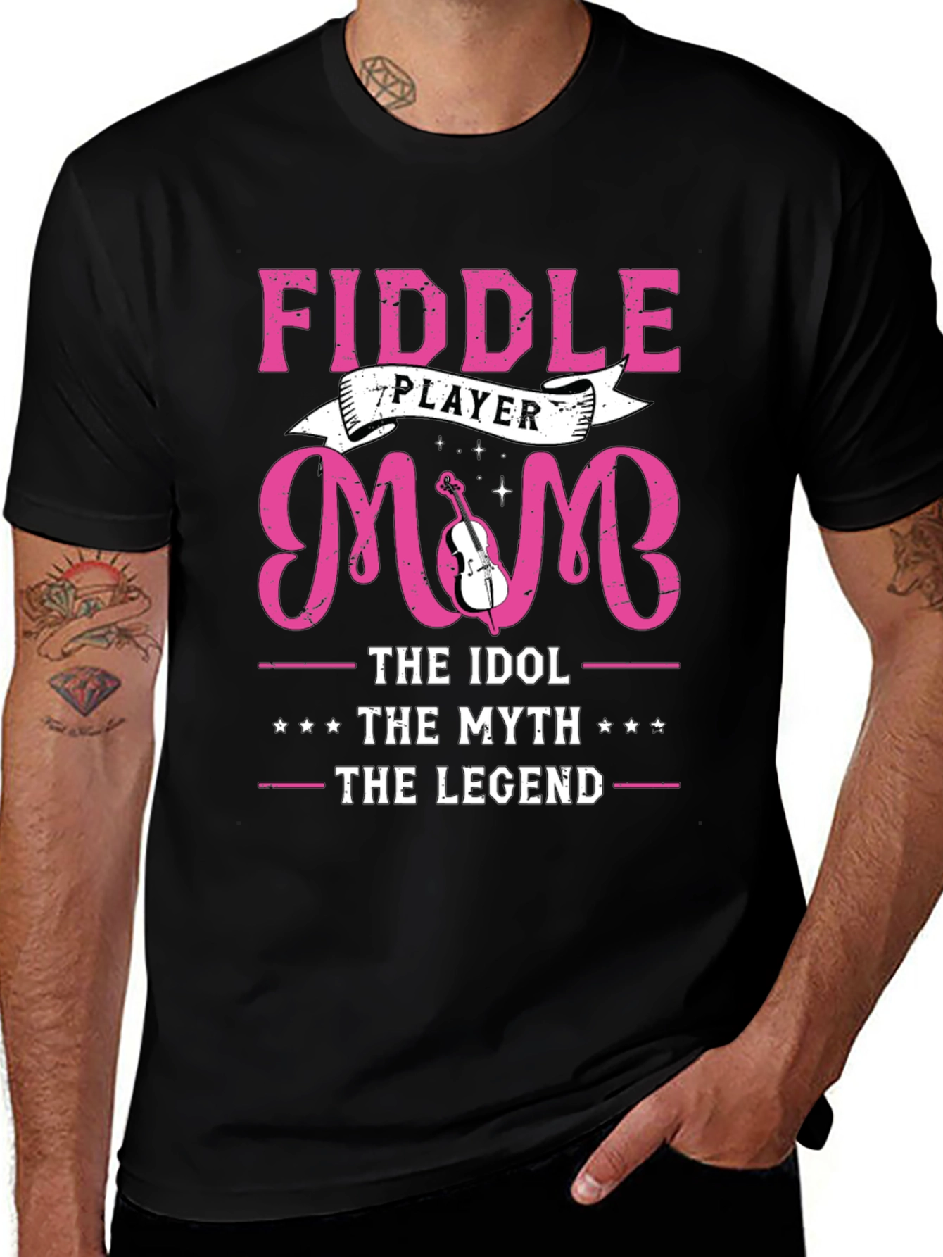 Variant 7 of Fiddle Player Mom T-Shirt - Idol, Myth, Legend