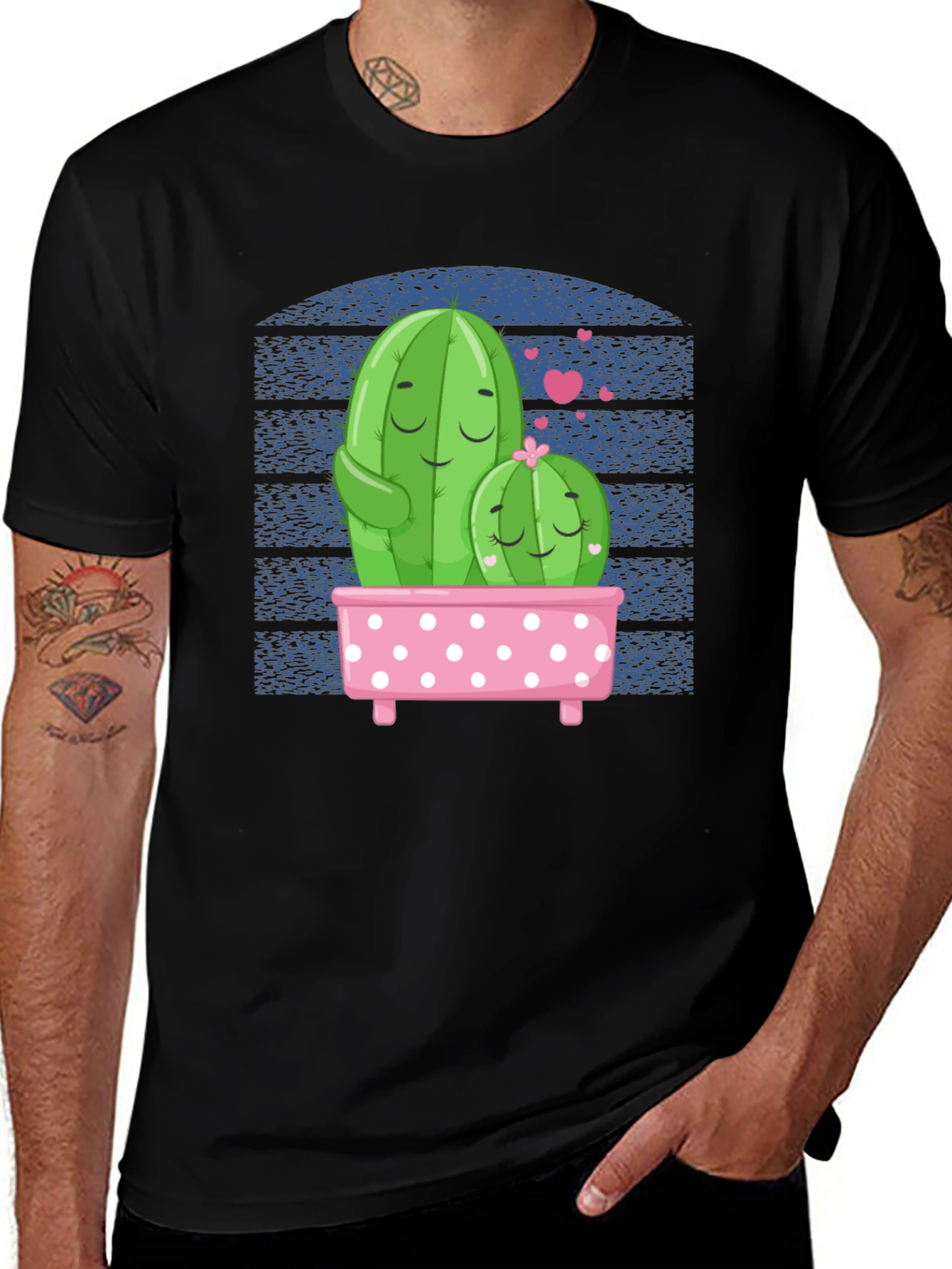Variant 15 of Cactus Love Graphic Tee - Black