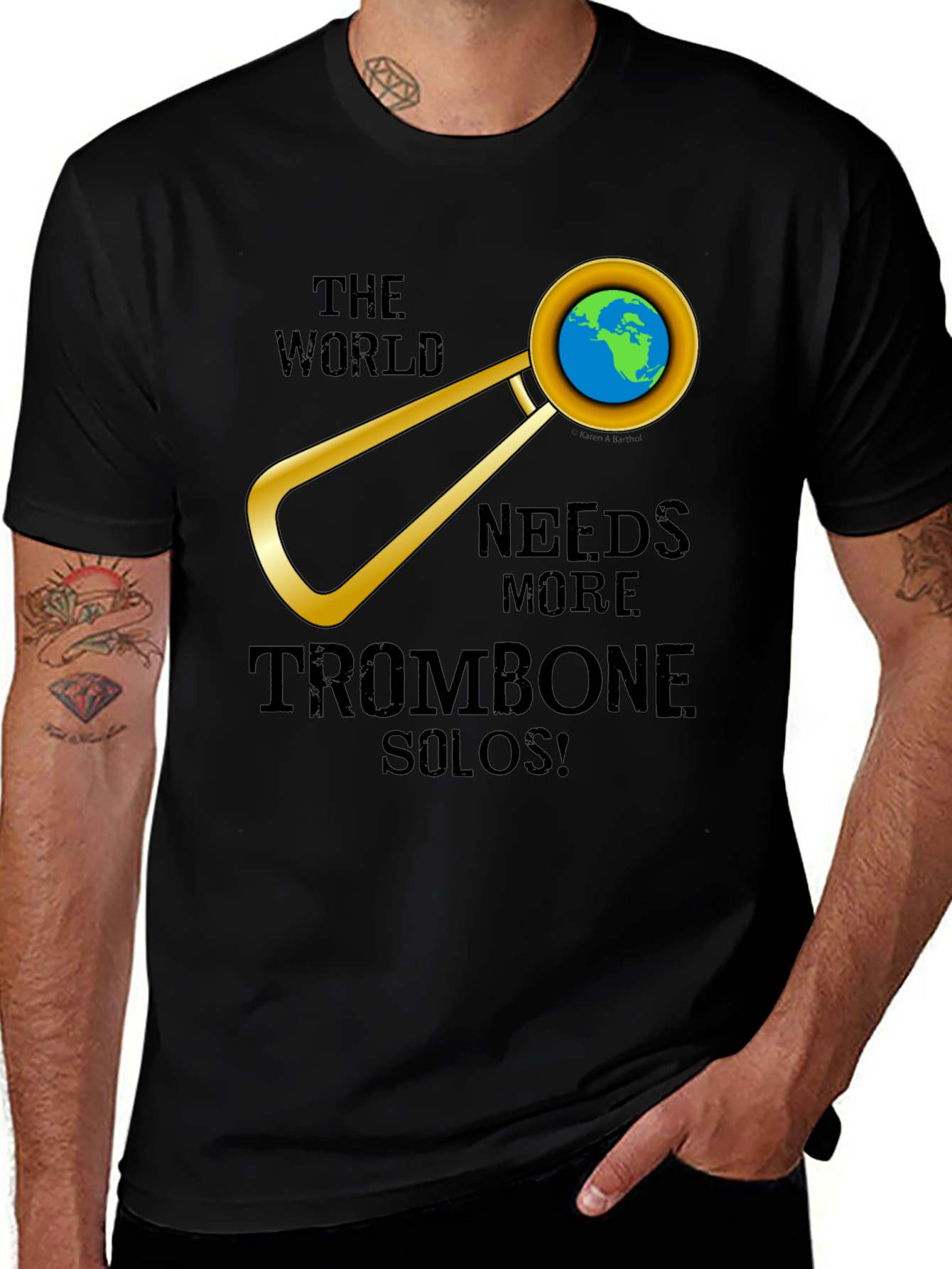 Variant 14 of World Needs Trombone Solos Graphic Tee