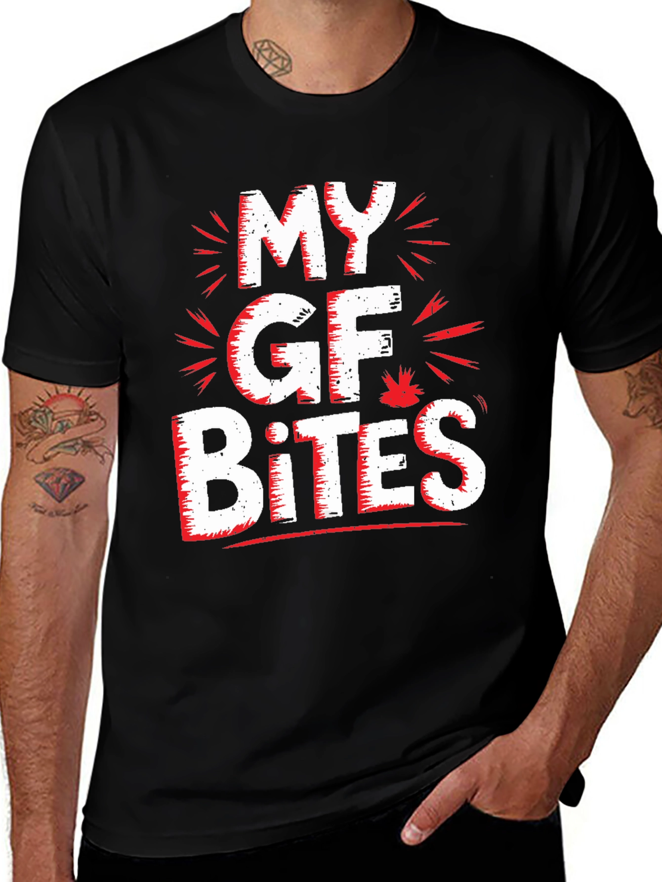 Variant 8 of My GF Bites T-Shirt - Funny Graphic Tee