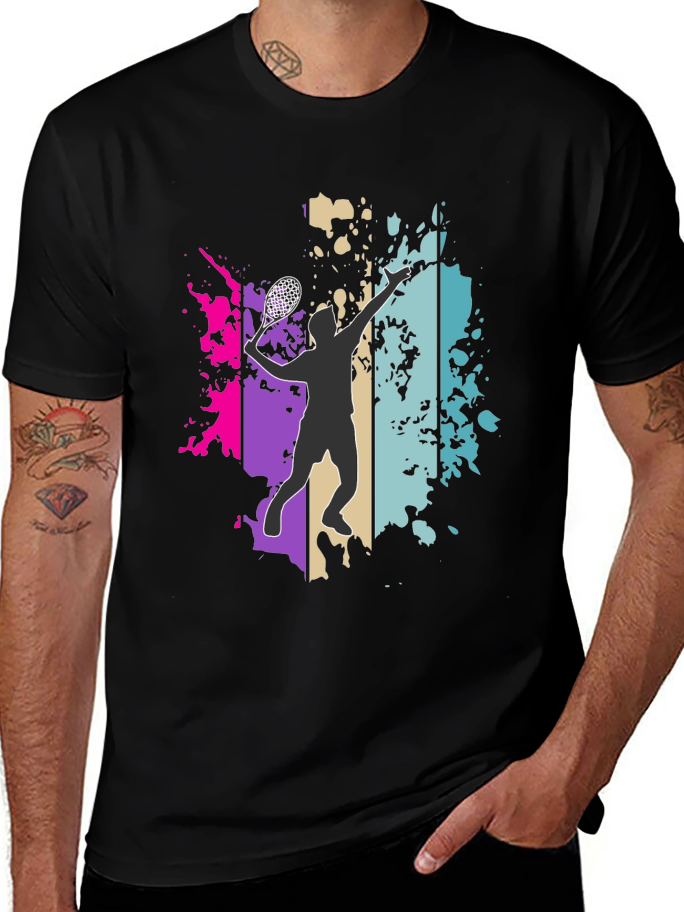 Variant 23 of Lacrosse Player Graphic Tee - Trendy Sportswear