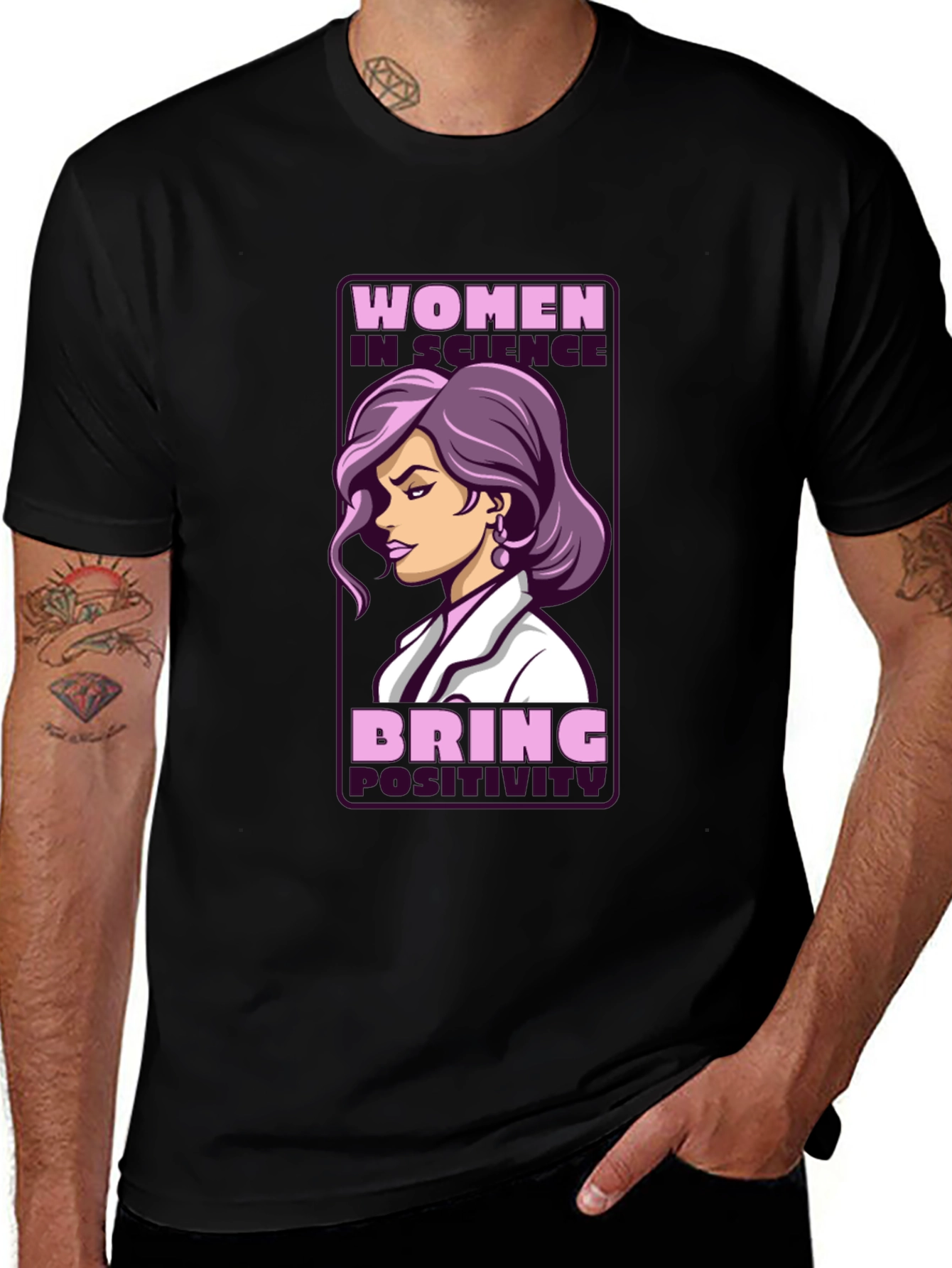 Variant 21 of Women Bring Positivity Graphic T-Shirt