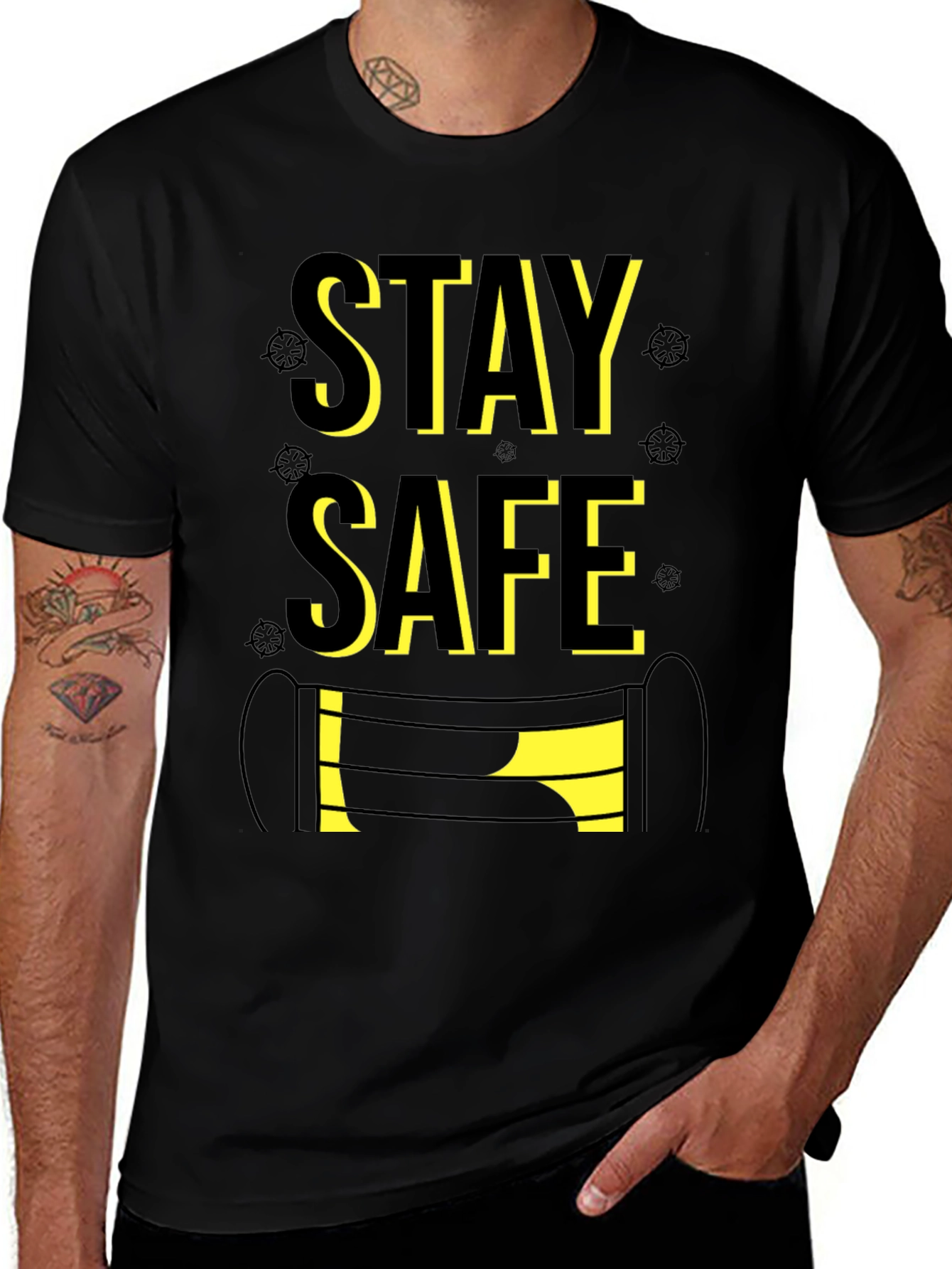 Stay Safe T-Shirt: Comfort & Style in Black