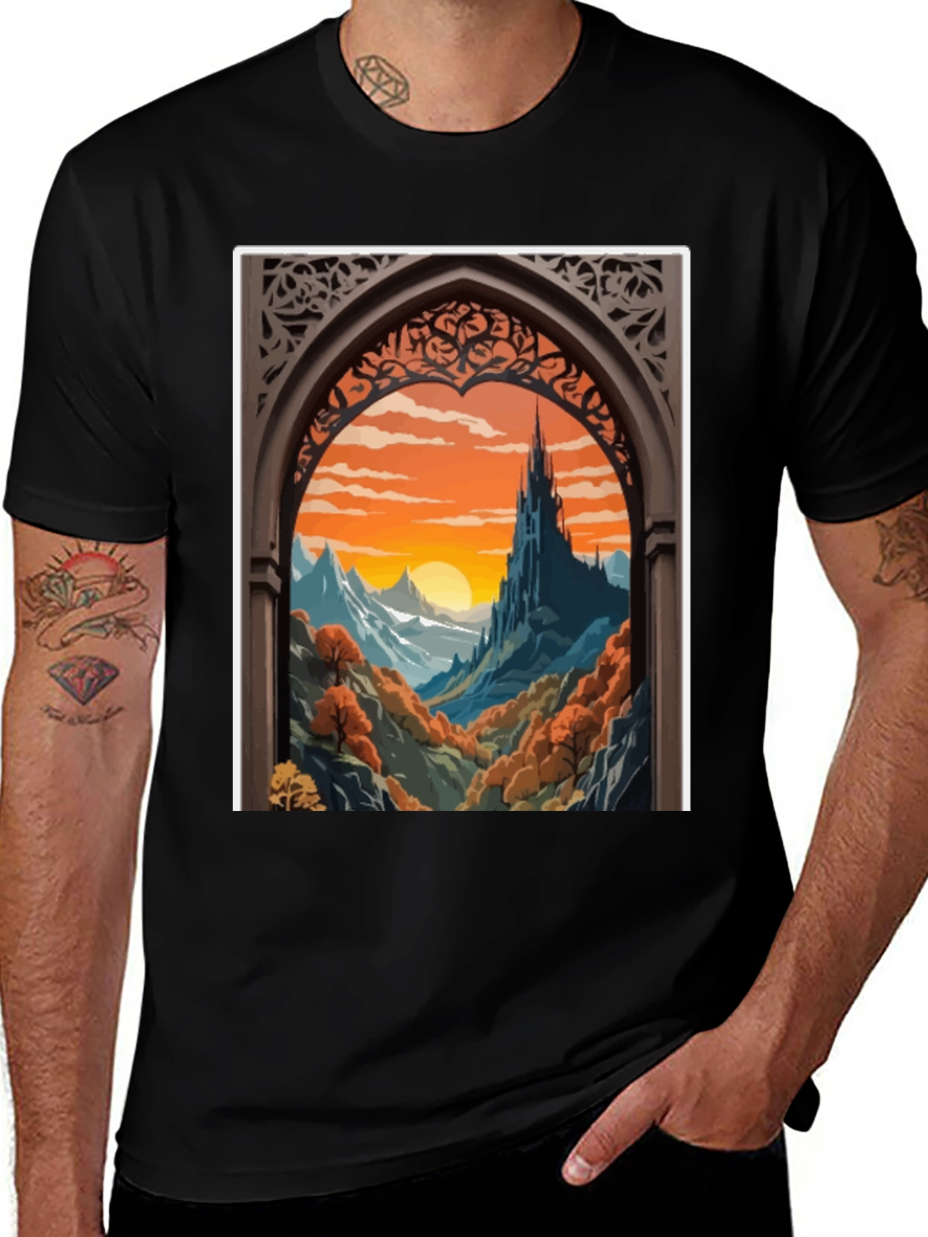 Fantasy Landscape Castle T-Shirt