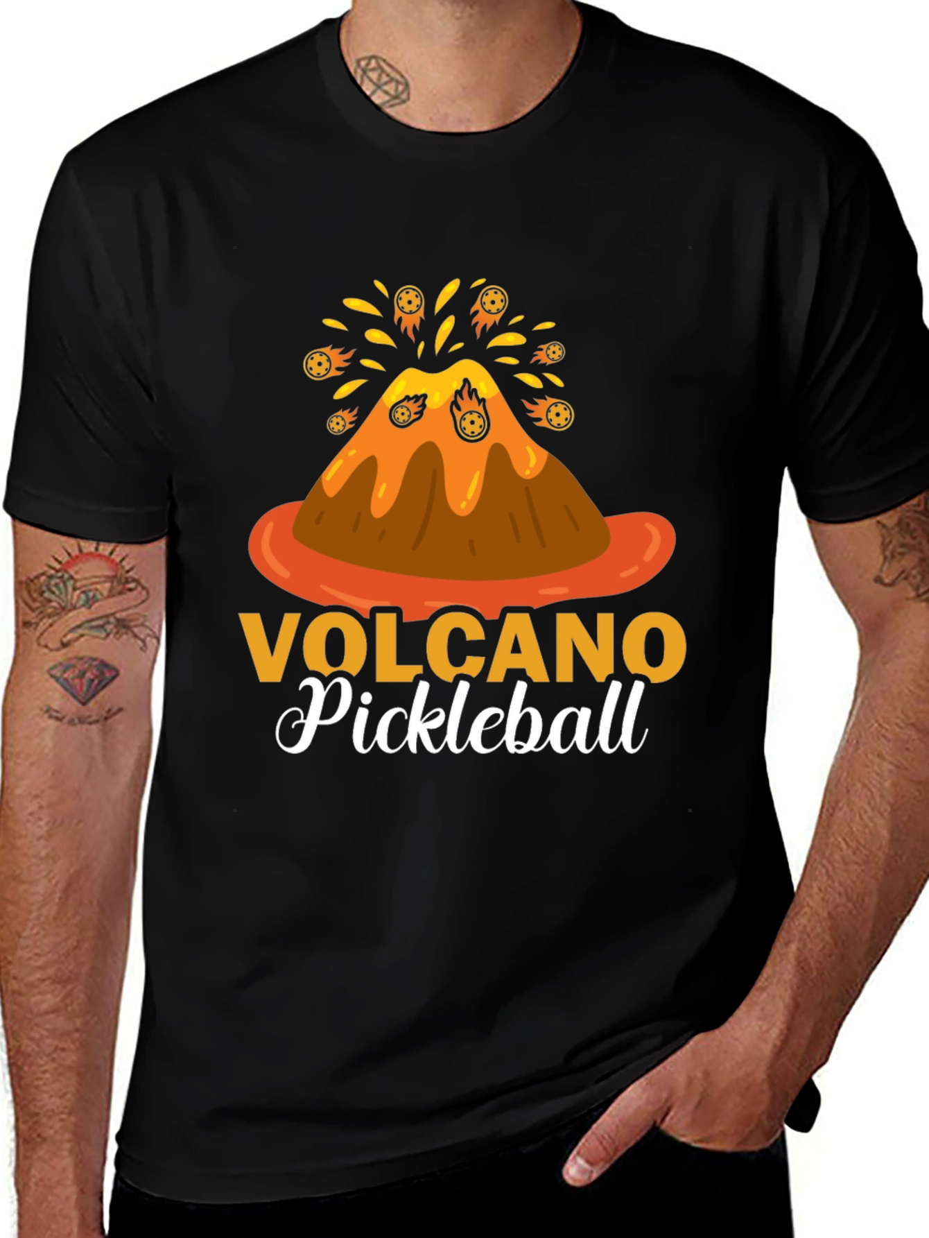 Variant 16 of Volcano Pickleball Graphic Tee