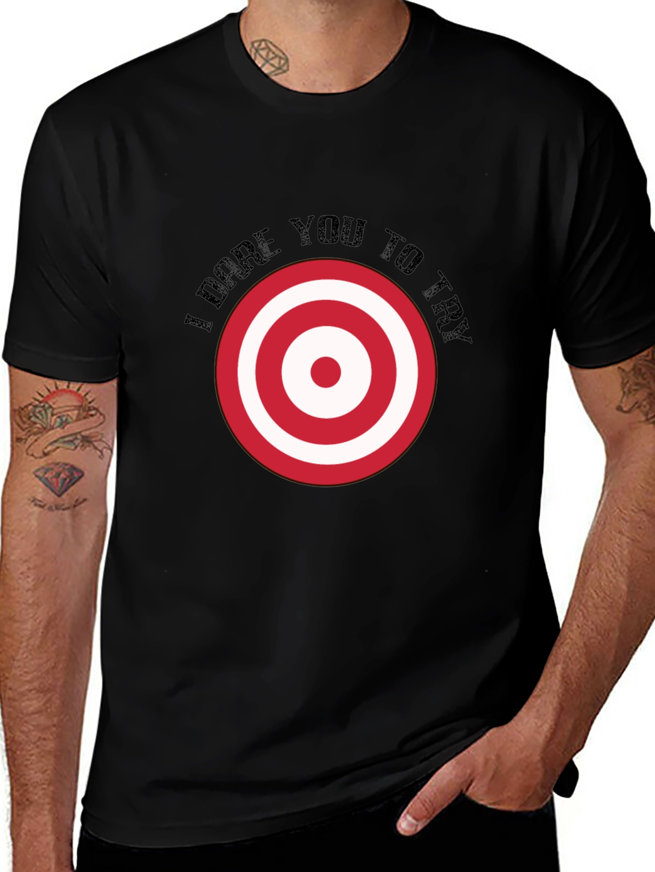 Variant 17 of Dare You Target Graphic Tee - Bold Statement Shirt