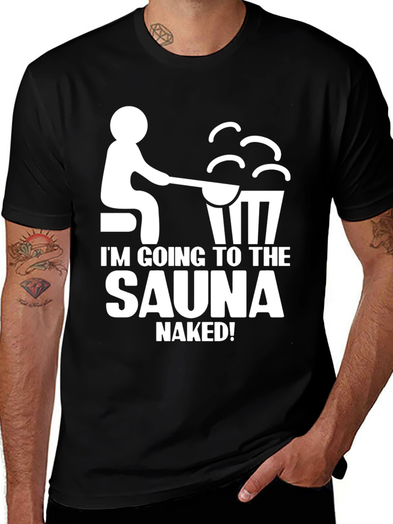 Variant 8 of Sauna Naked Humor T-Shirt