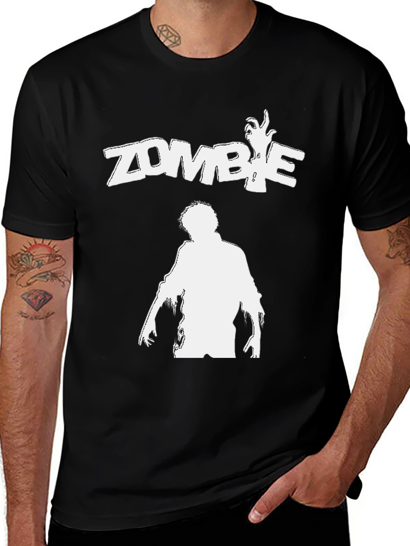 Variant 27 of Zombie Graphic T-Shirt - Black Horror Tee