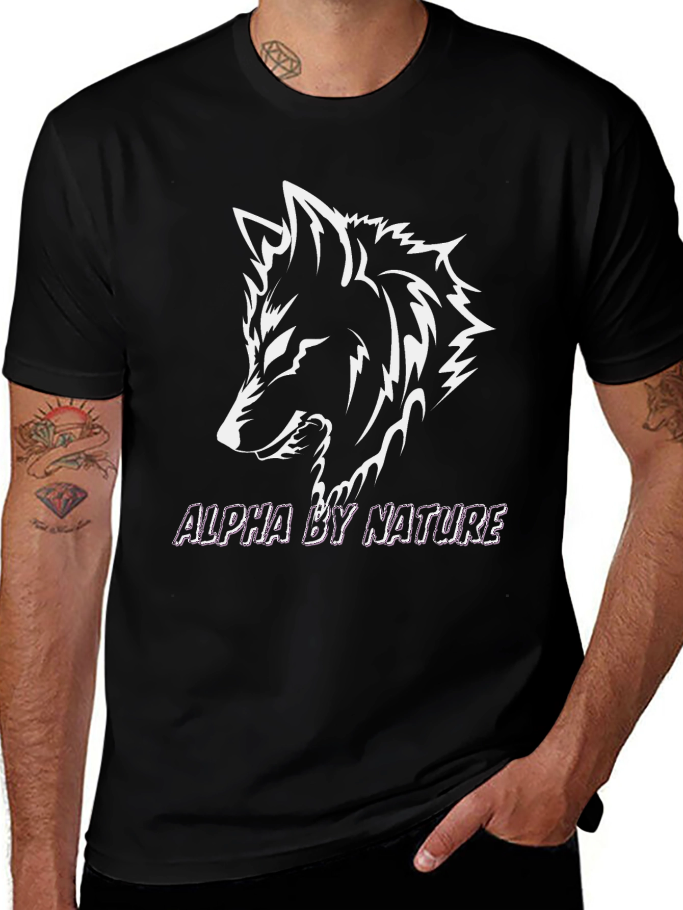 Variant 7 of Alpha by Nature Graphic Tee - Black