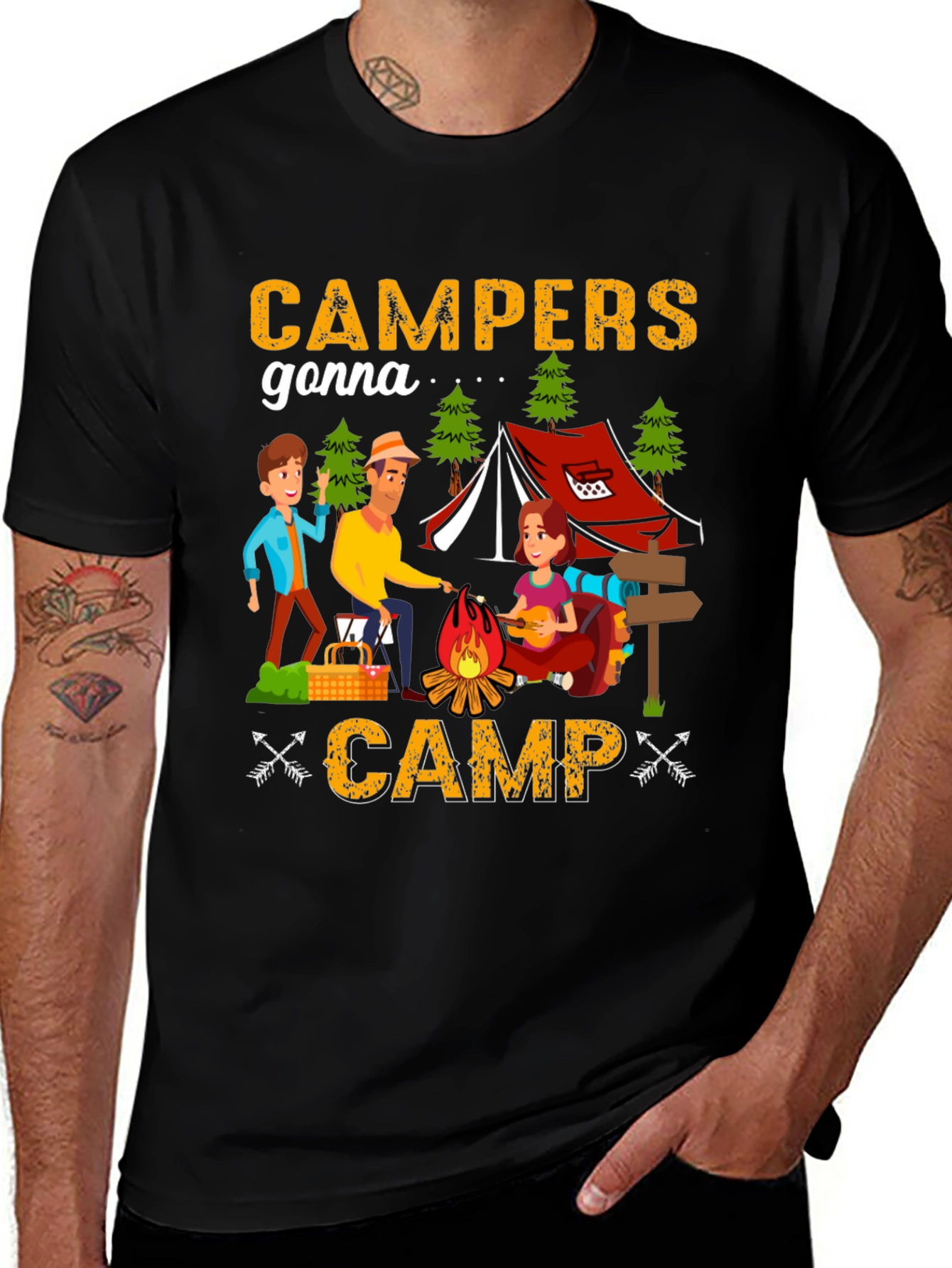 Variant 30 of Campers Gonna Camp T-Shirt - Camping Adventure Tee