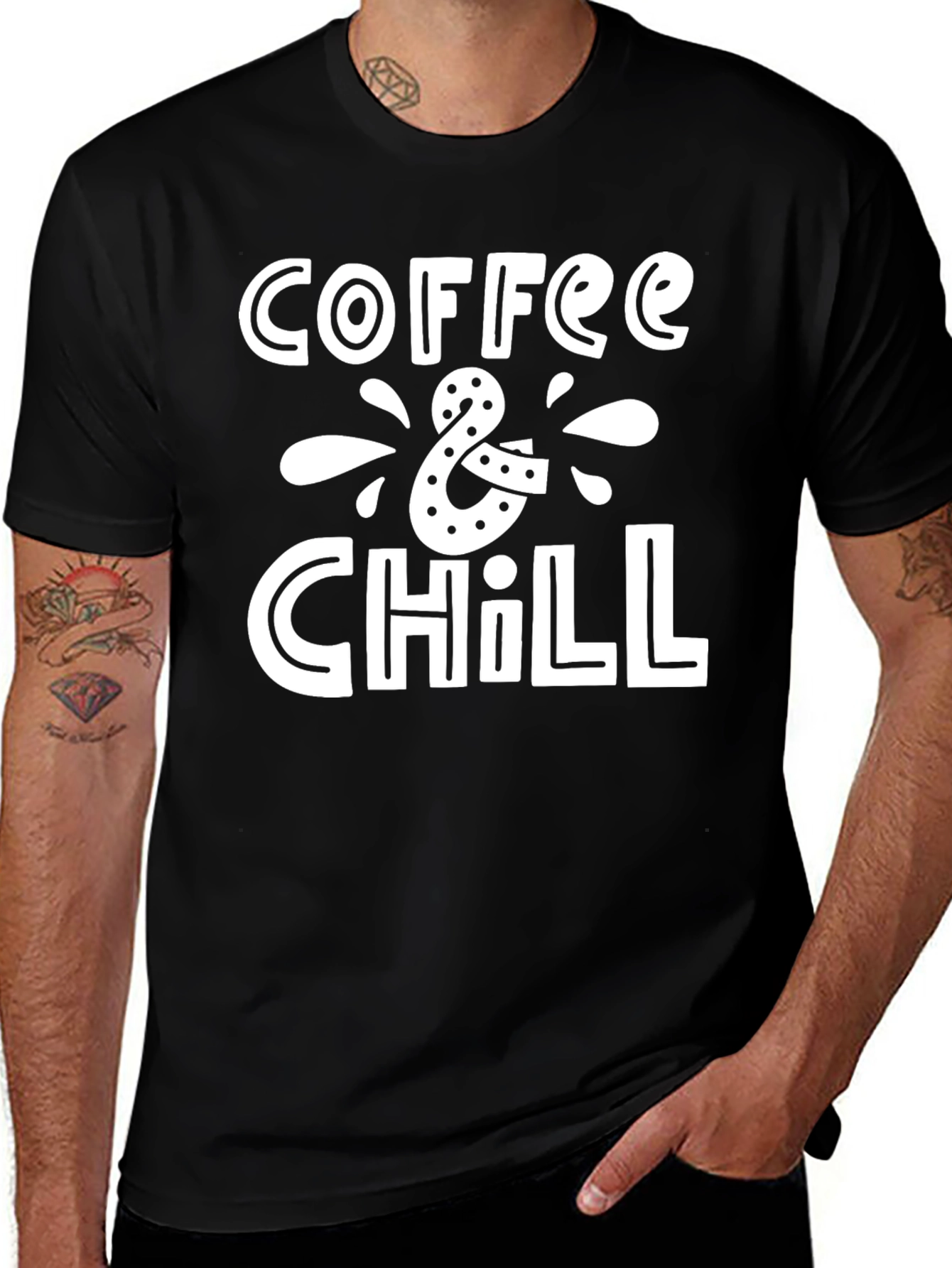 Variant 21 of Coffee & Chill Graphic Tee - Relaxed Comfort
