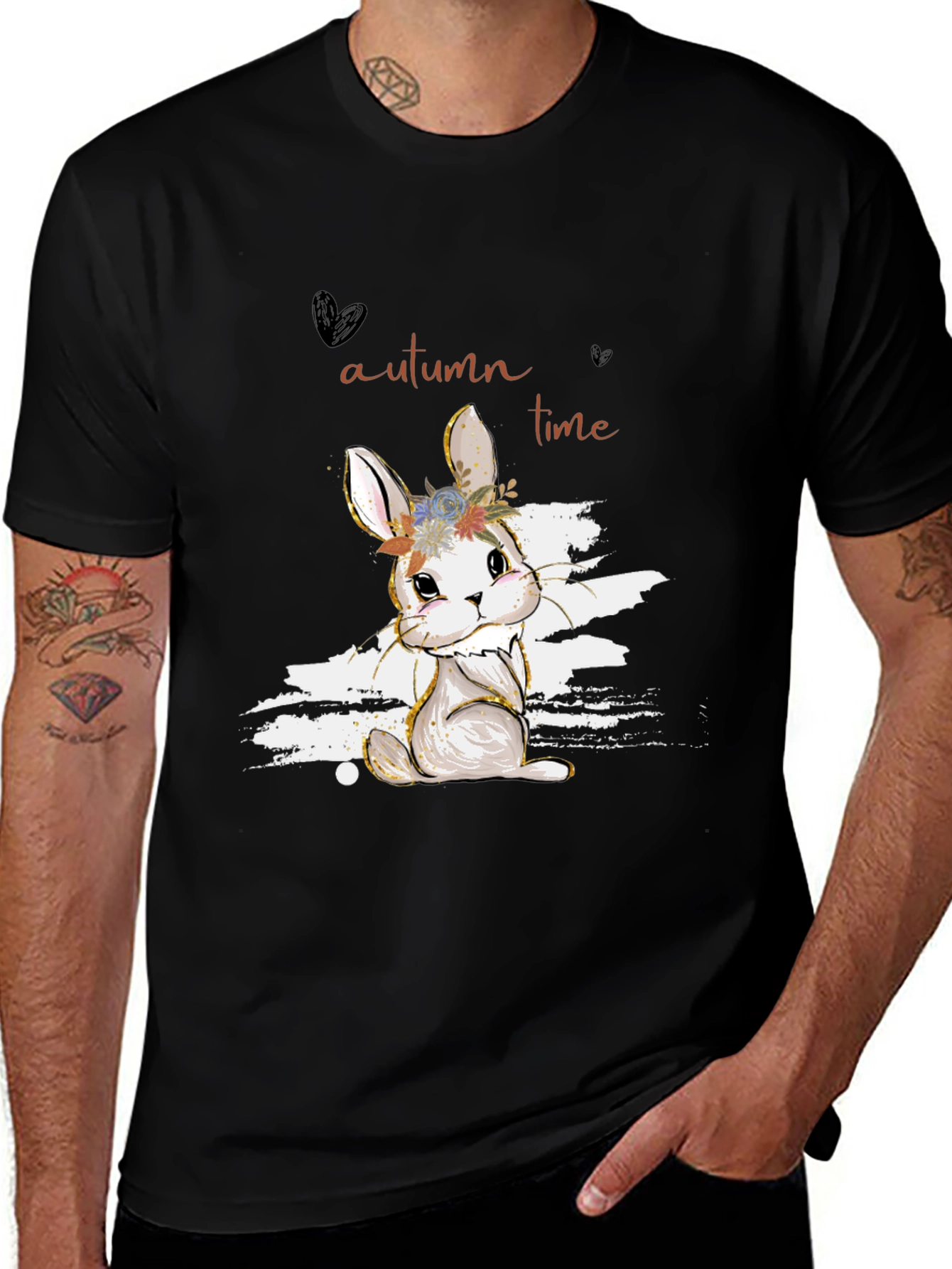 Variant 3 of Autumn Rabbit T-Shirt - Cute Seasonal Design