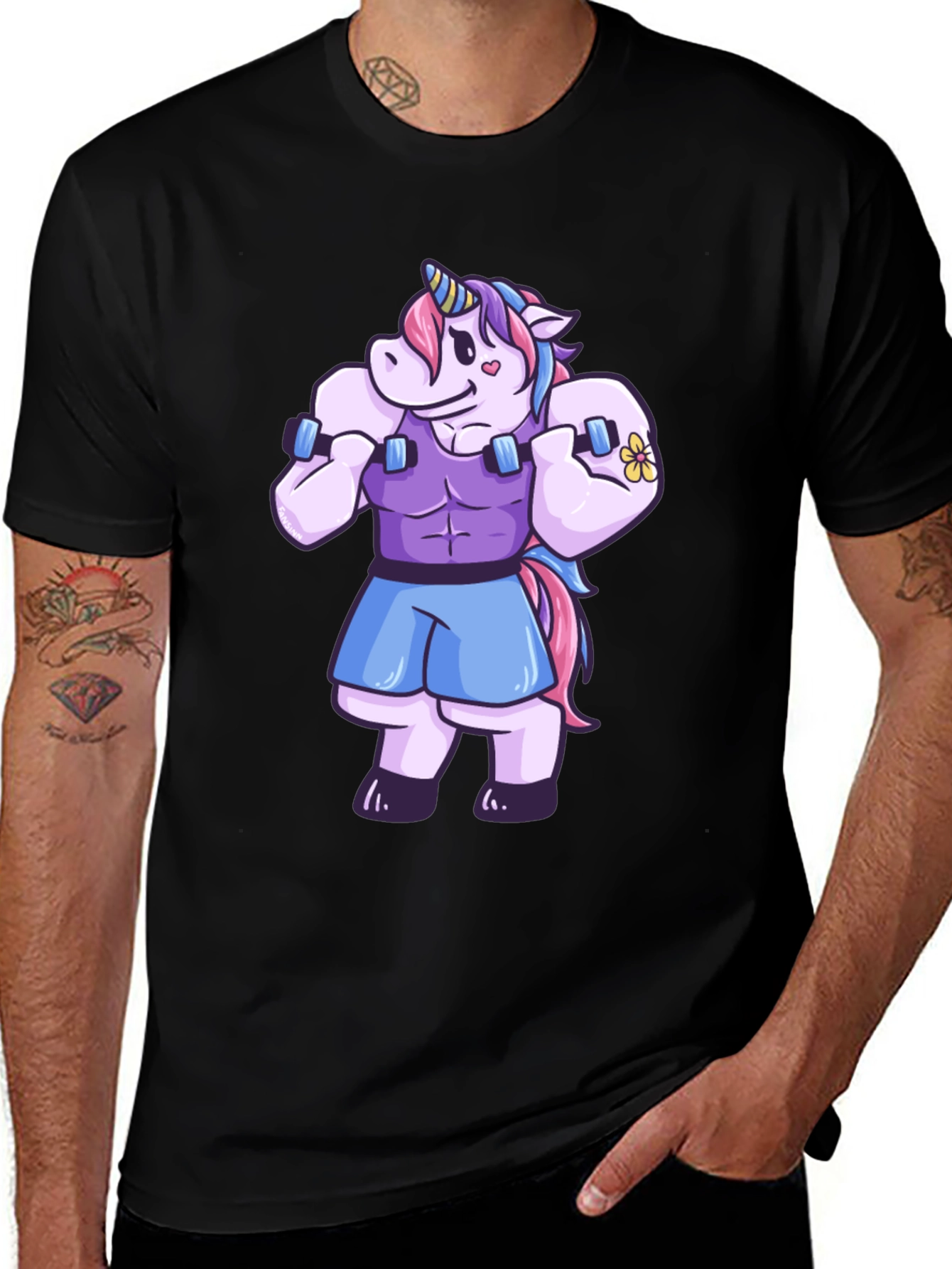Variant 7 of Unicorn Gym Bro Graphic T-Shirt