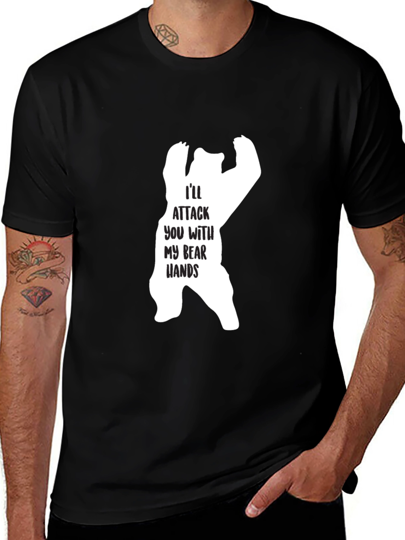 Variant 5 of I'll Attack You With My Bear Hands Graphic T-Shirt
