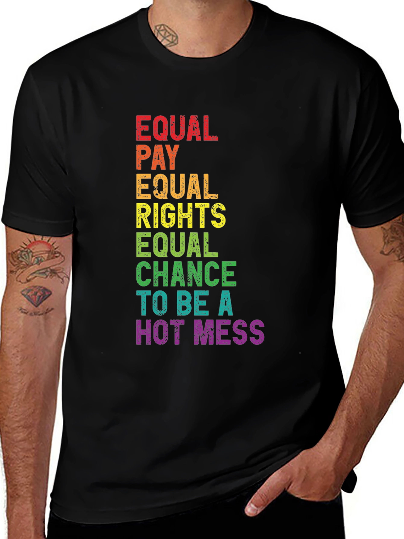 Variant 10 of Equal Pay, Rights, Chance T-Shirt