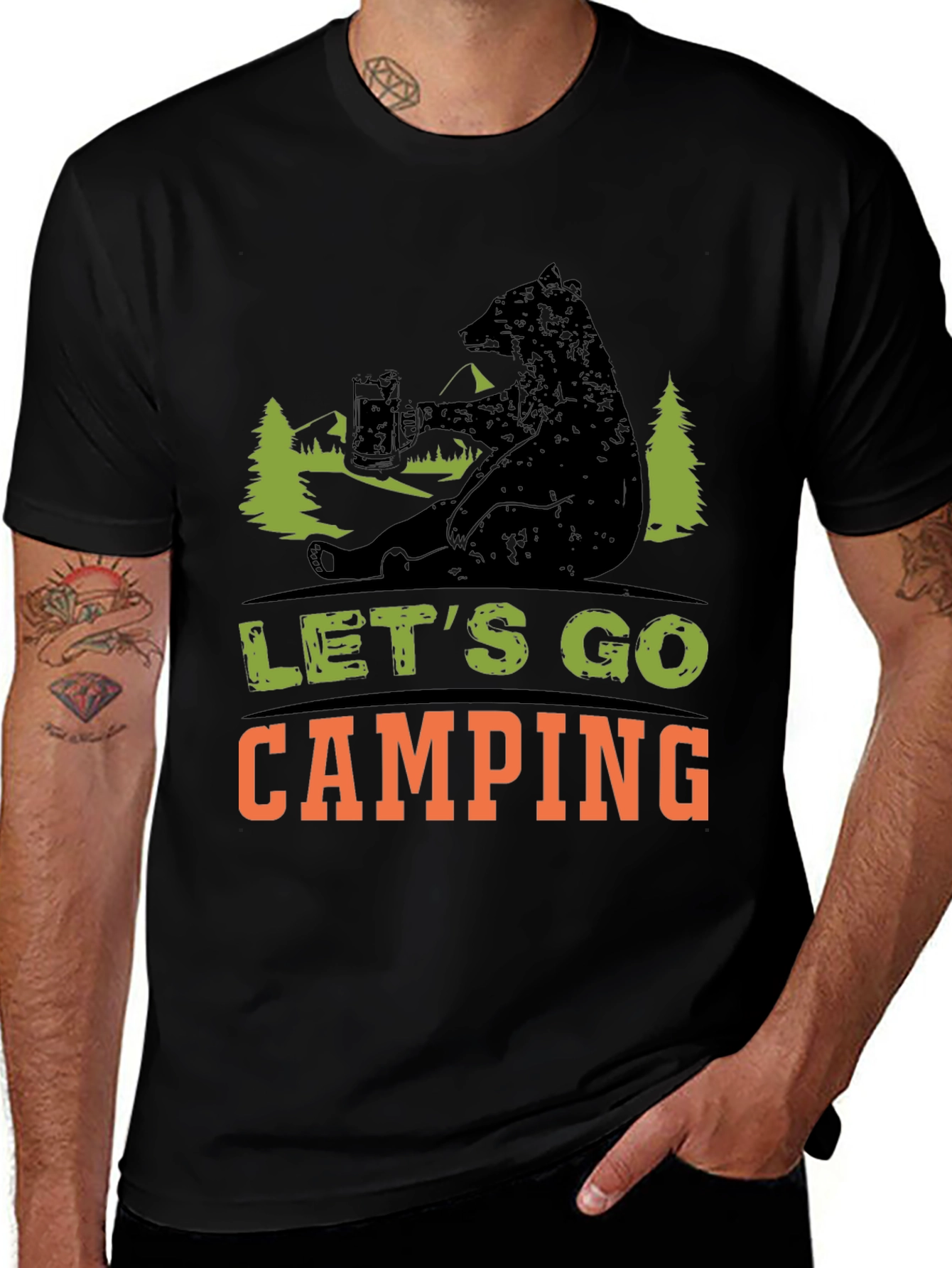 Variant 20 of Let's Go Camping Bear T-Shirt