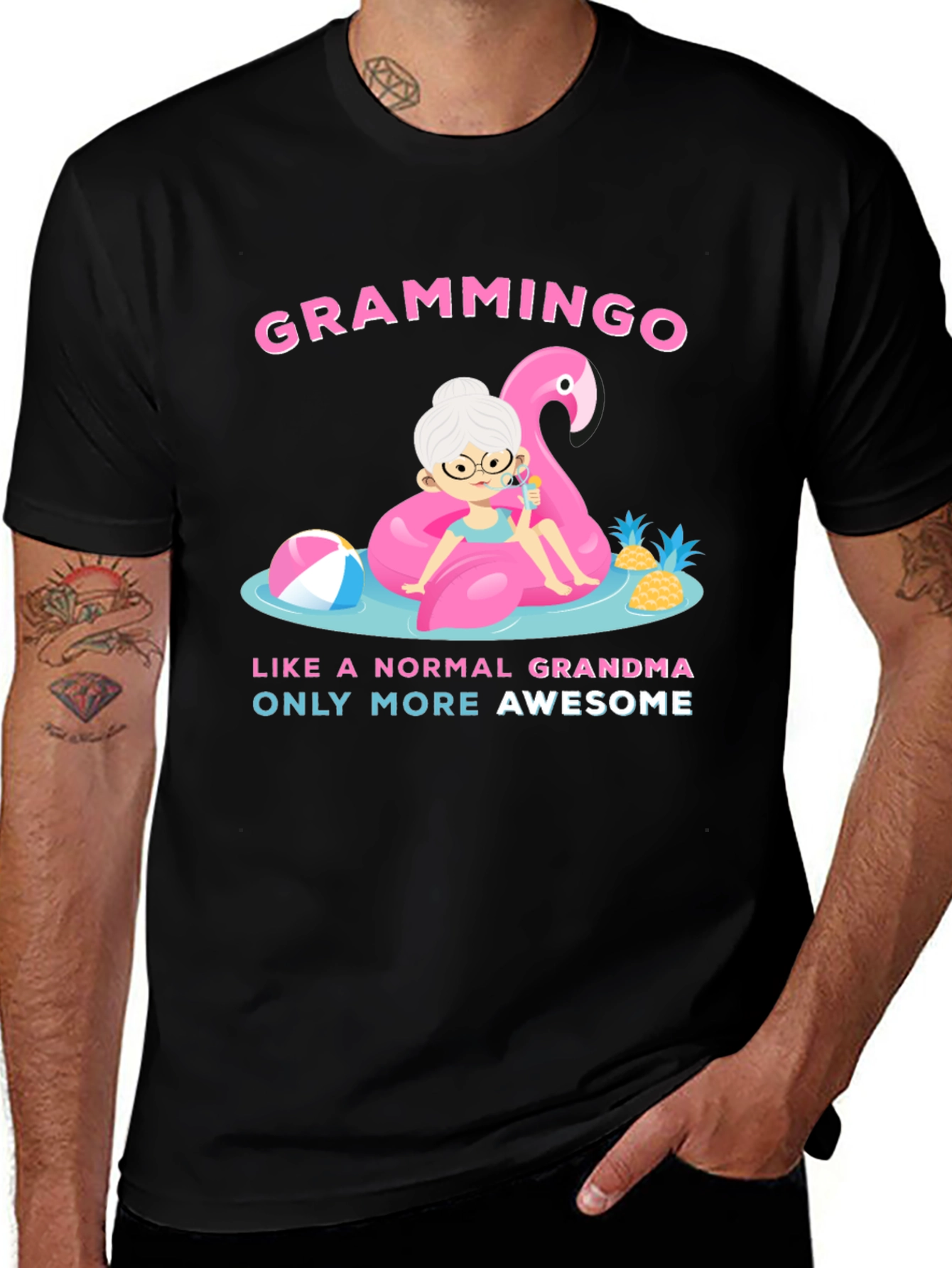 Variant 23 of Grammingo Awesome Grandma Black T-Shirt