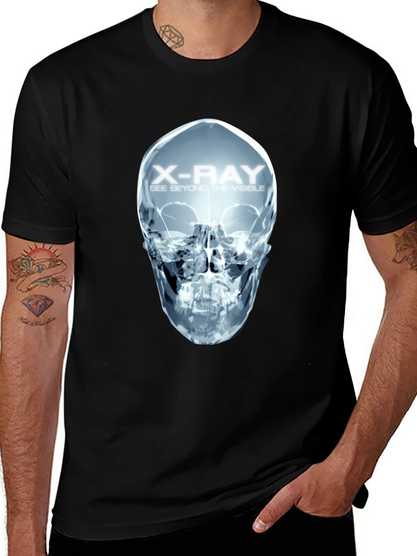Variant 8 of X-Ray Skull T-Shirt - See Beyond the Visible