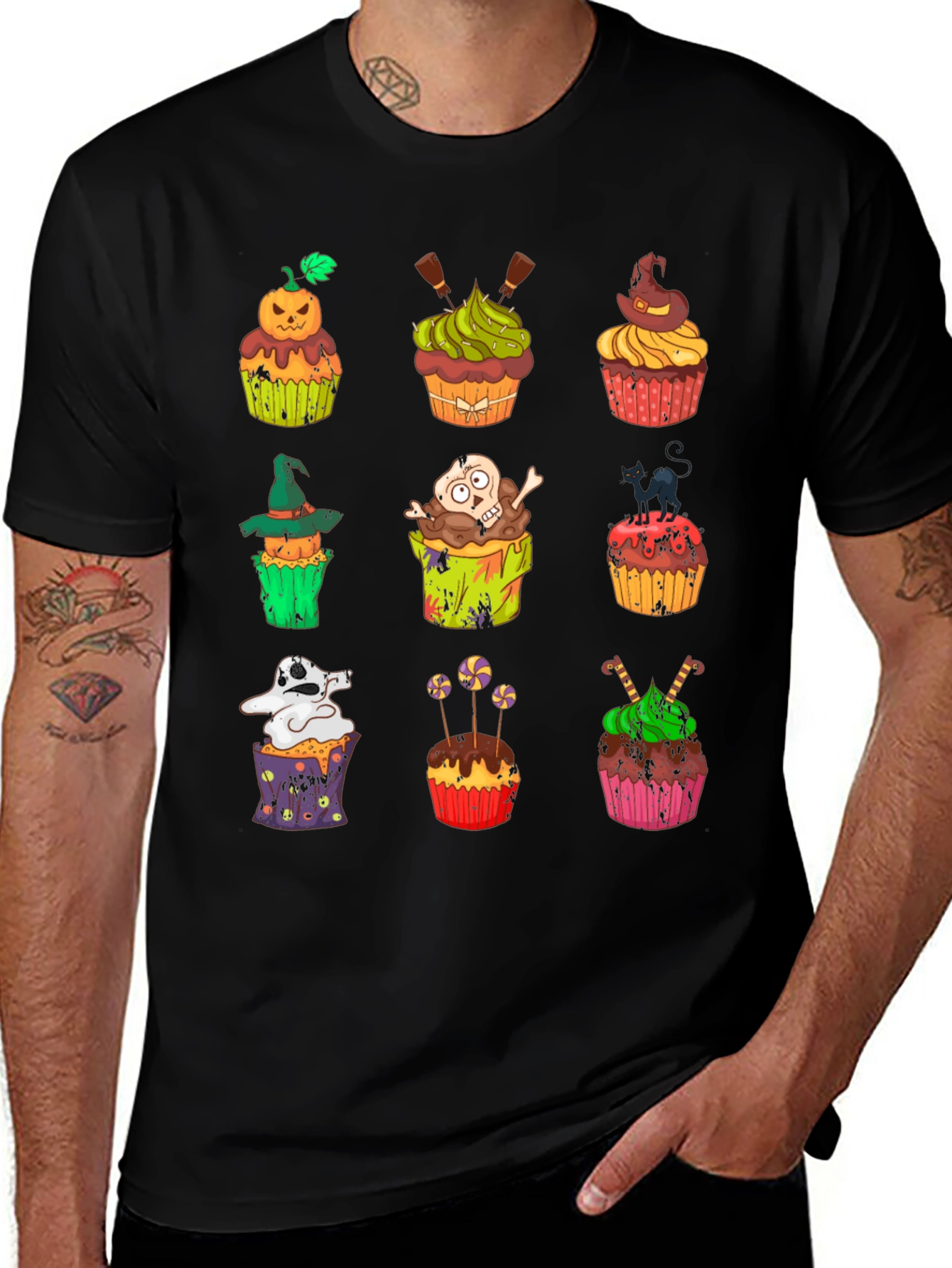 Halloween Cupcake T-Shirt Spooky Treats Tee