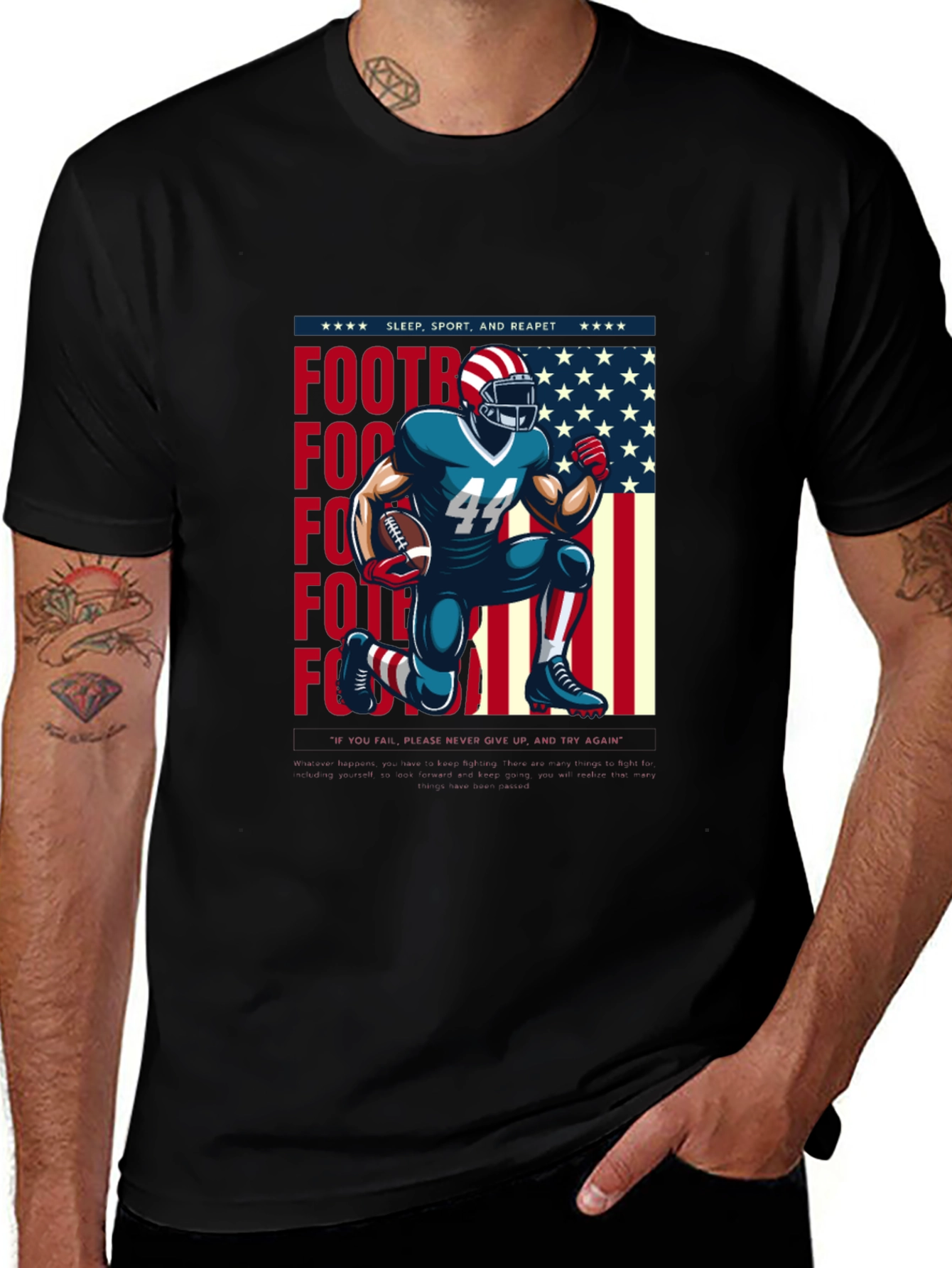 Variant 27 of American Football Graphic T-Shirt
