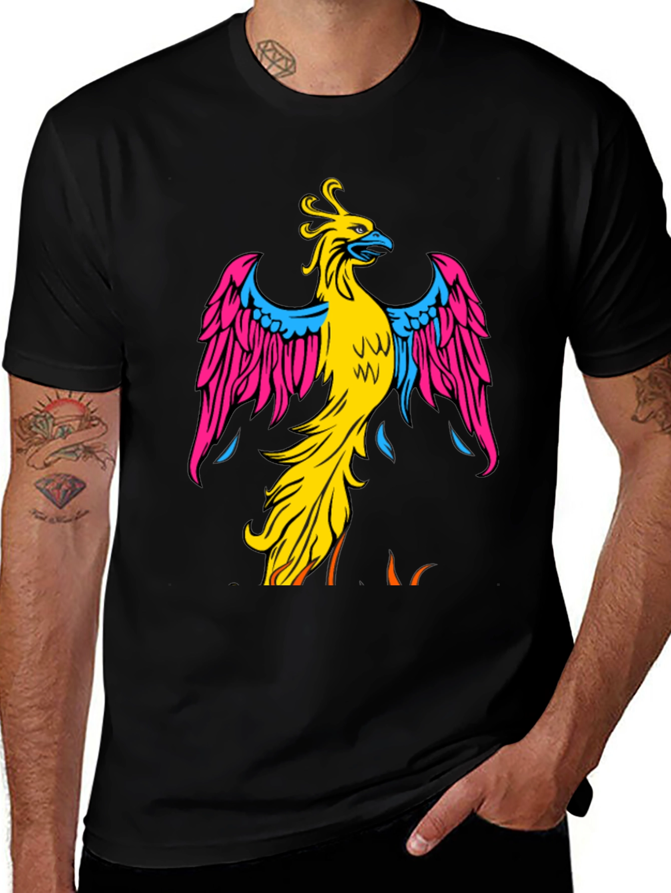 Variant 26 of Phoenix Graphic Tee - Bold & Colorful Design