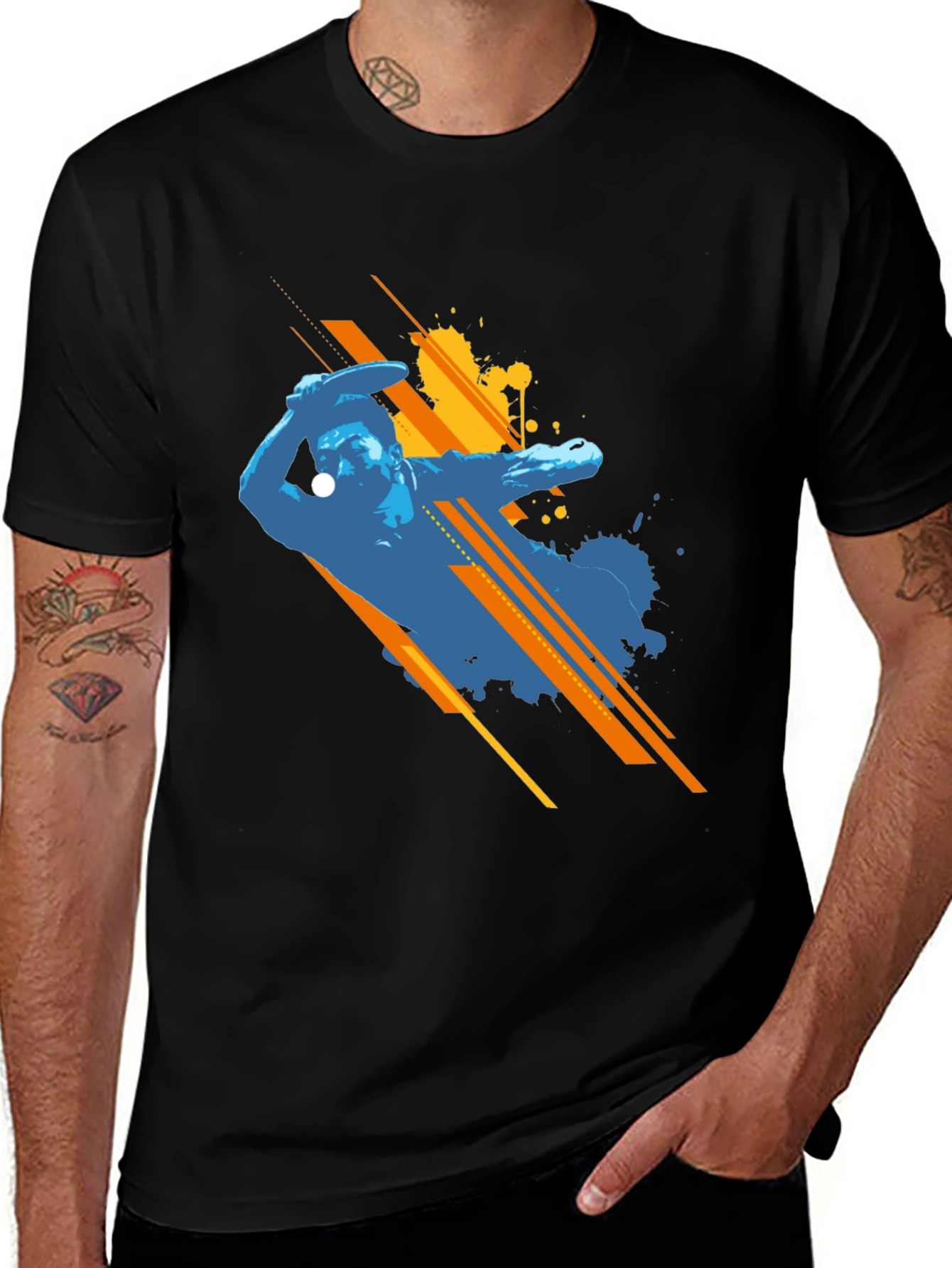 Variant 24 of Graphic Print Tee - Ultimate Frisbee Player Design