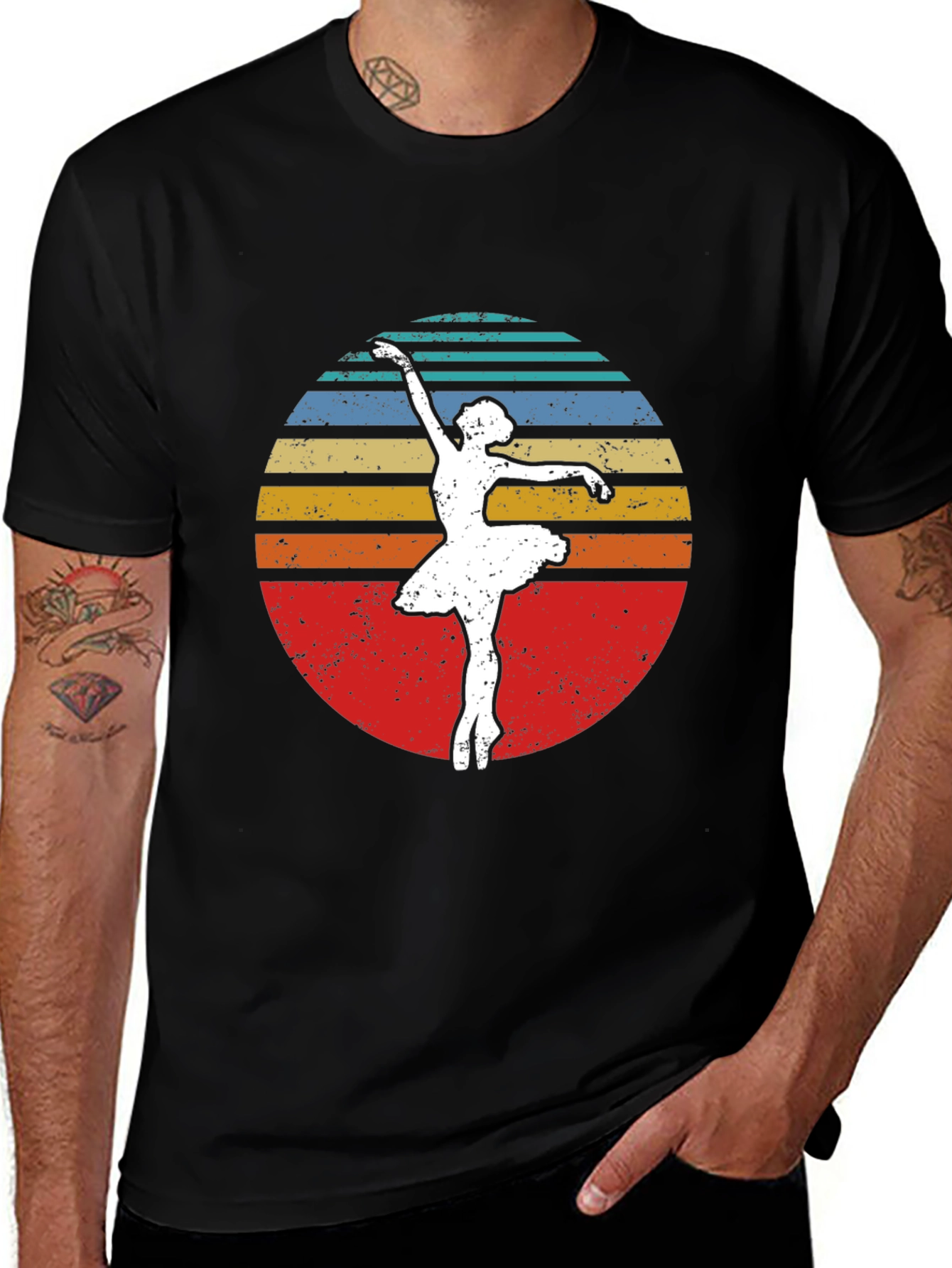 Variant 29 of Ballerina Sunset T-Shirt - Retro Dance Tee