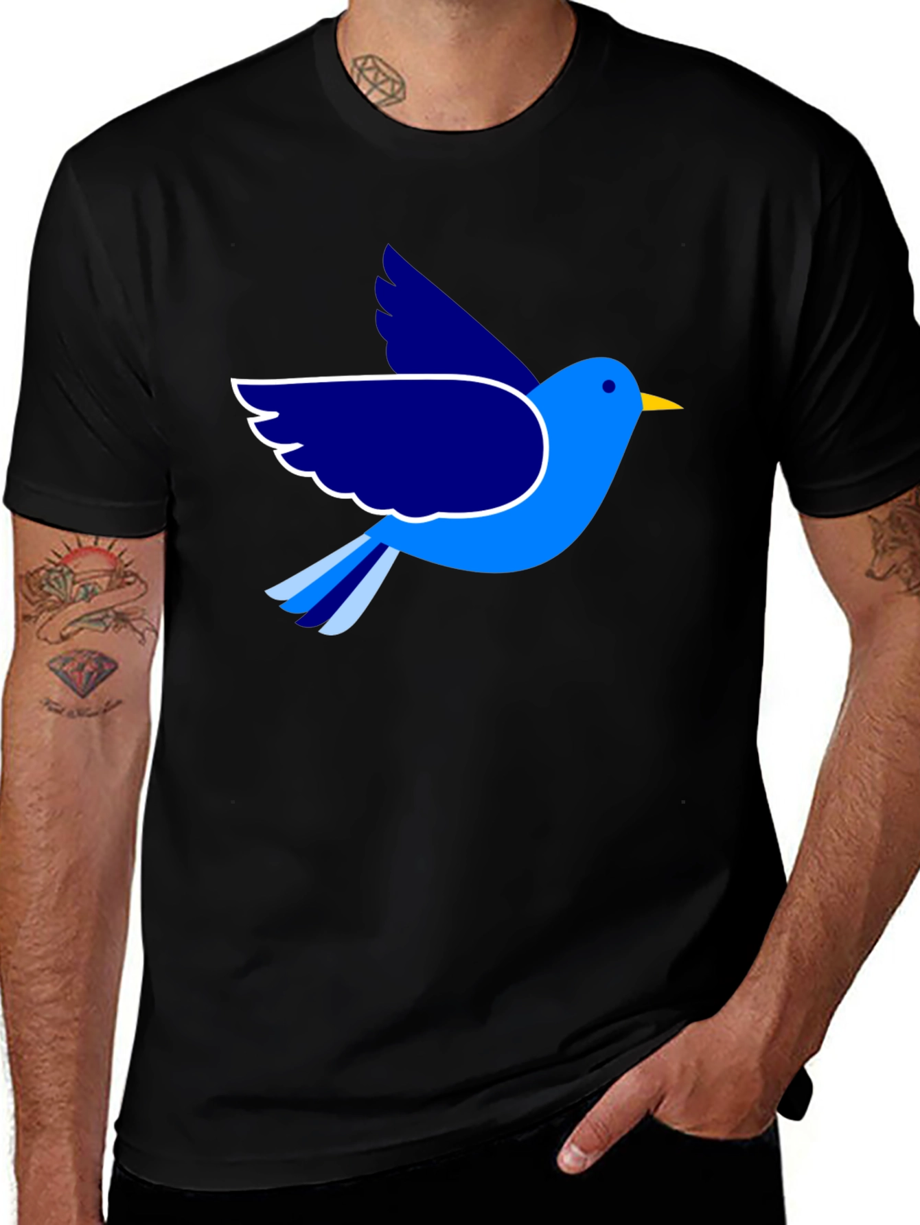 Variant 14 of Blue Bird Graphic Tee - Stylish & Unique!