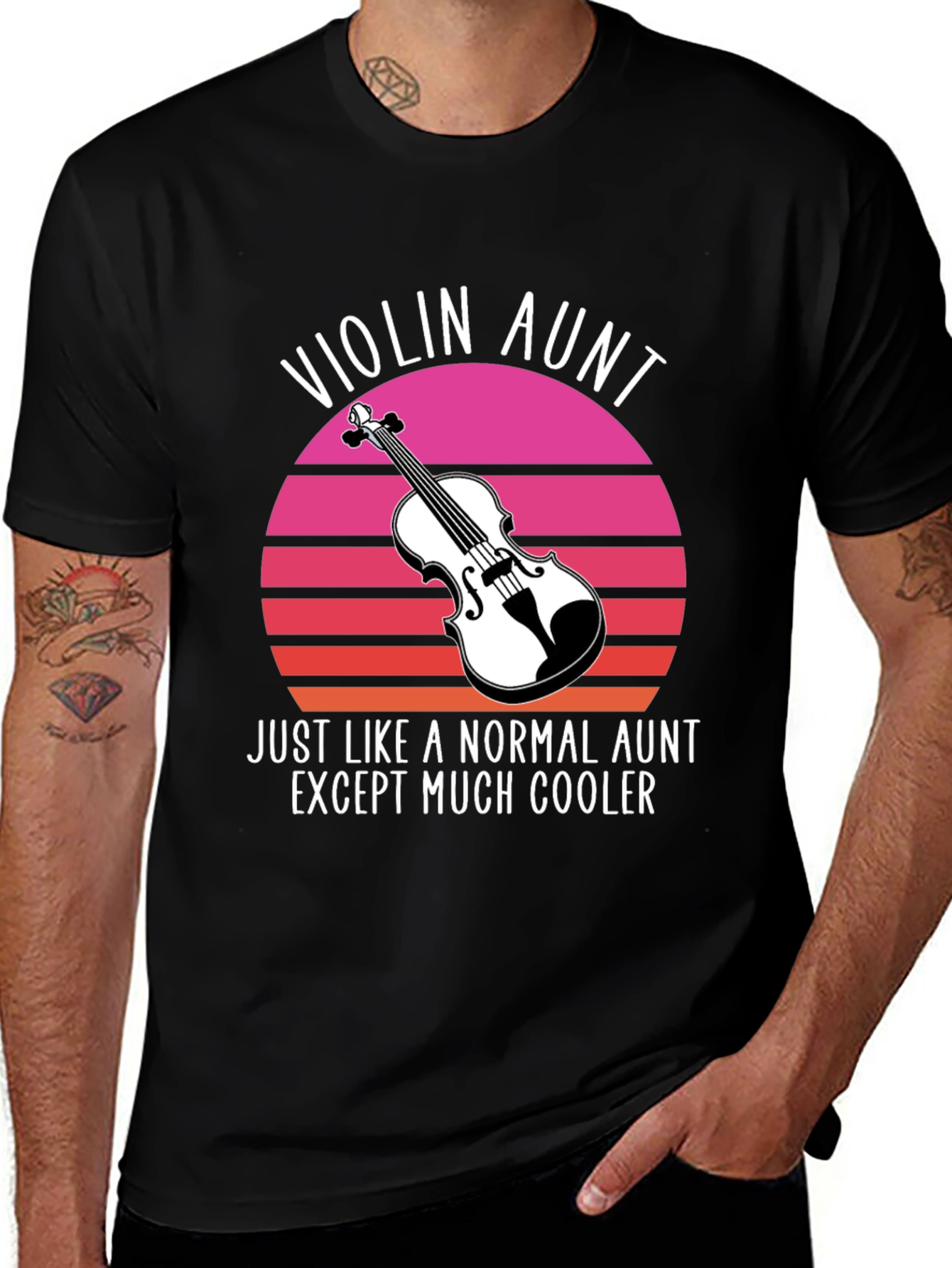 Violin Aunt T-Shirt - Cool Aunt Gift