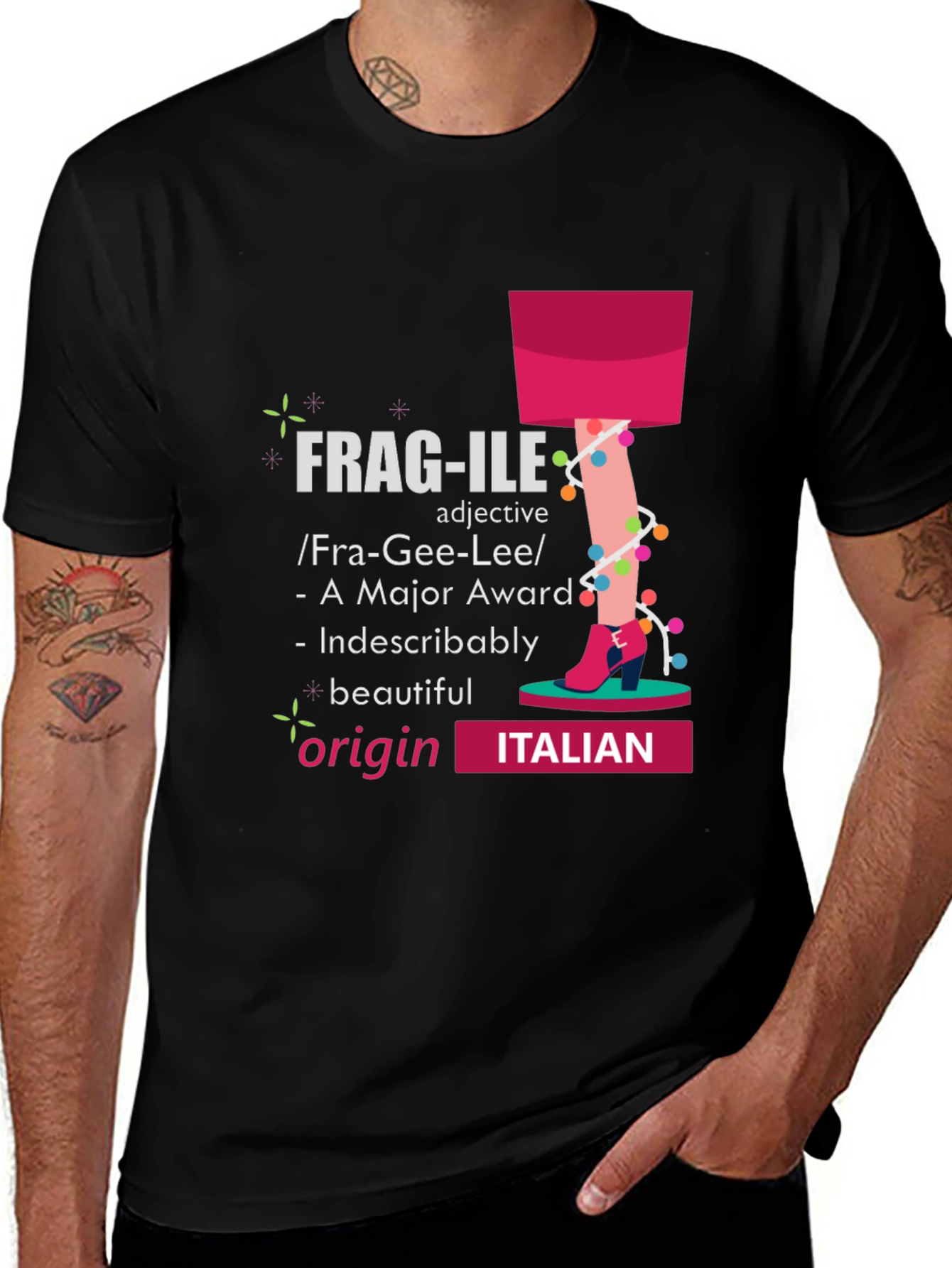 Variant 10 of Fragile Italian Leg Lamp T-Shirt