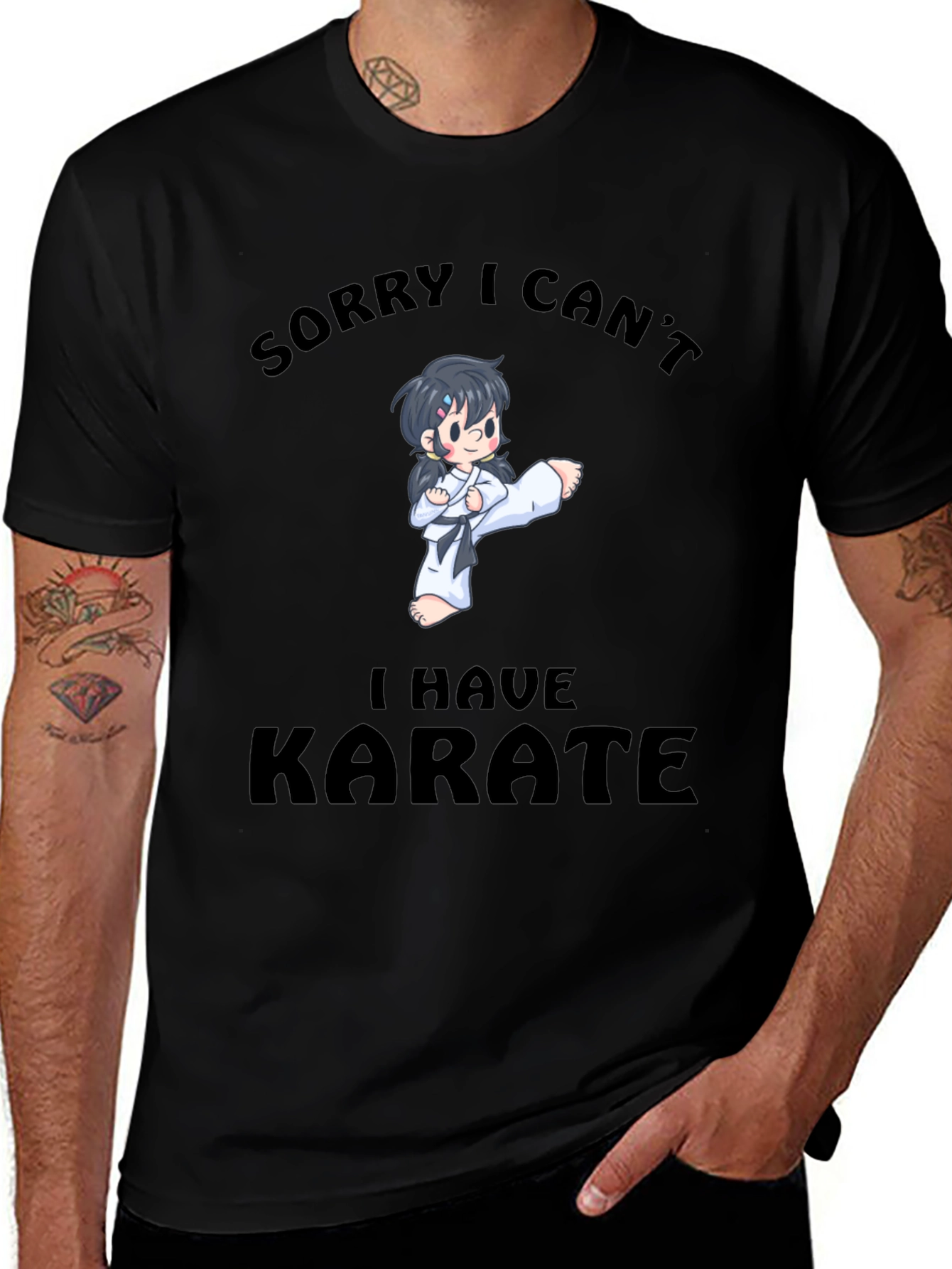 Variant 12 of Karate Cartoon Graphic T-Shirt