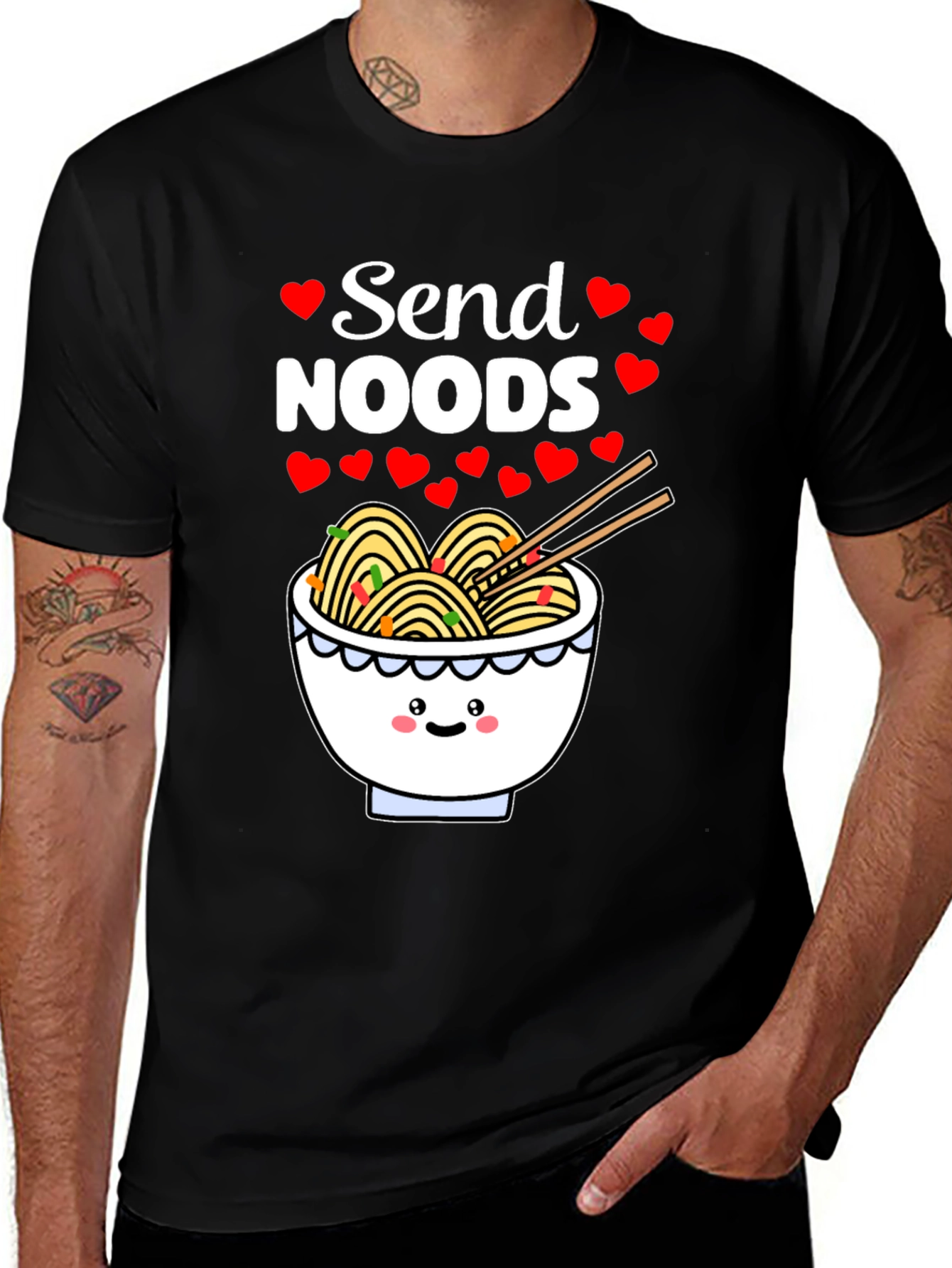 Variant 18 of Send Noods T-Shirt - Ramen Bowl Graphic Tee