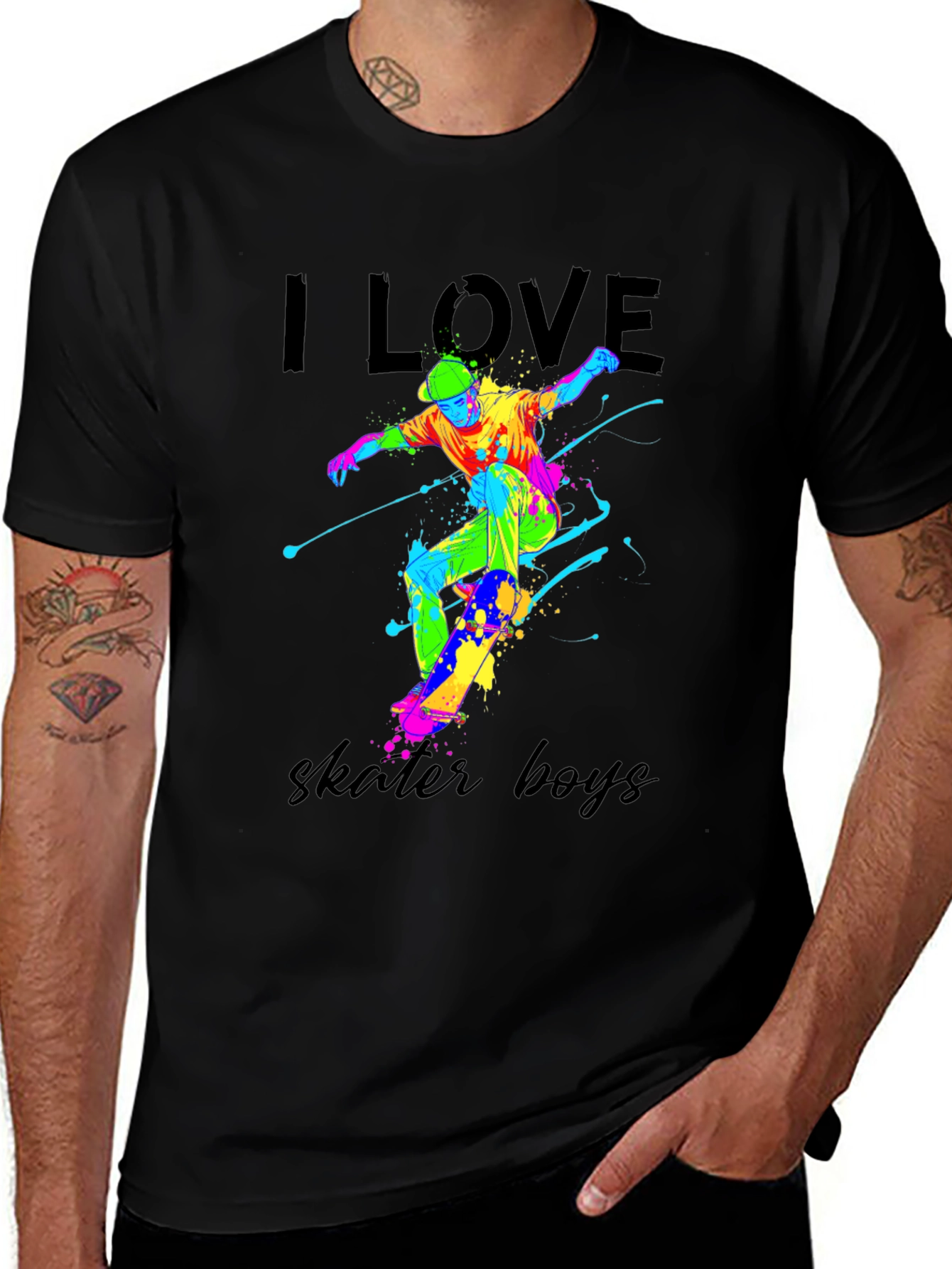 Variant 10 of I Love Skater Boys Graphic Tee