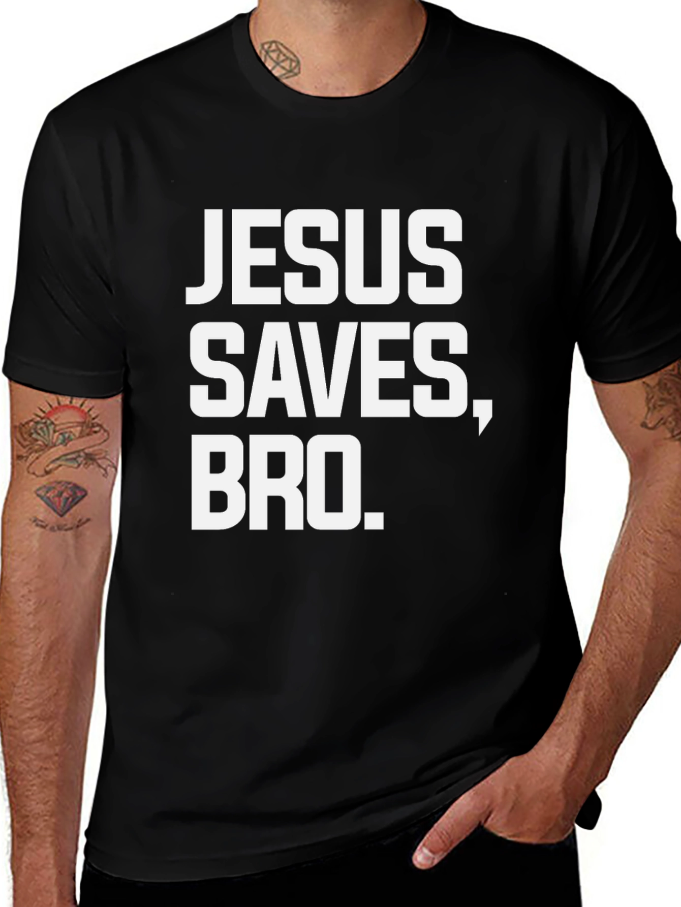 Variant 18 of Jesus Saves, Bro. Graphic T-Shirt