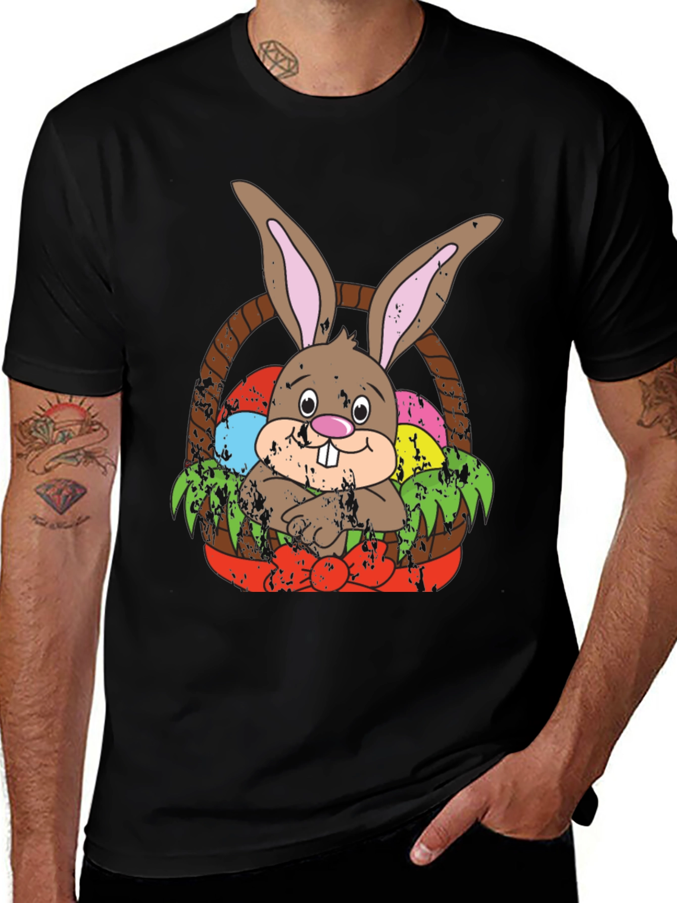Easter Bunny Basket Graphic T-Shirt