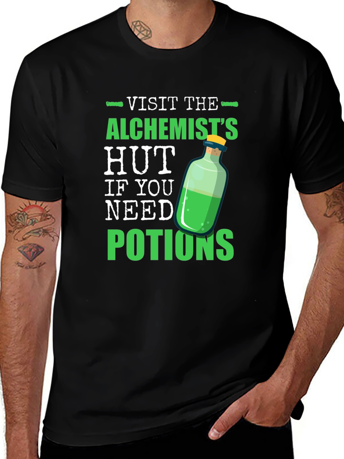 Variant 14 of Alchemist's Hut Potion T-Shirt Novelty Graphic Tee