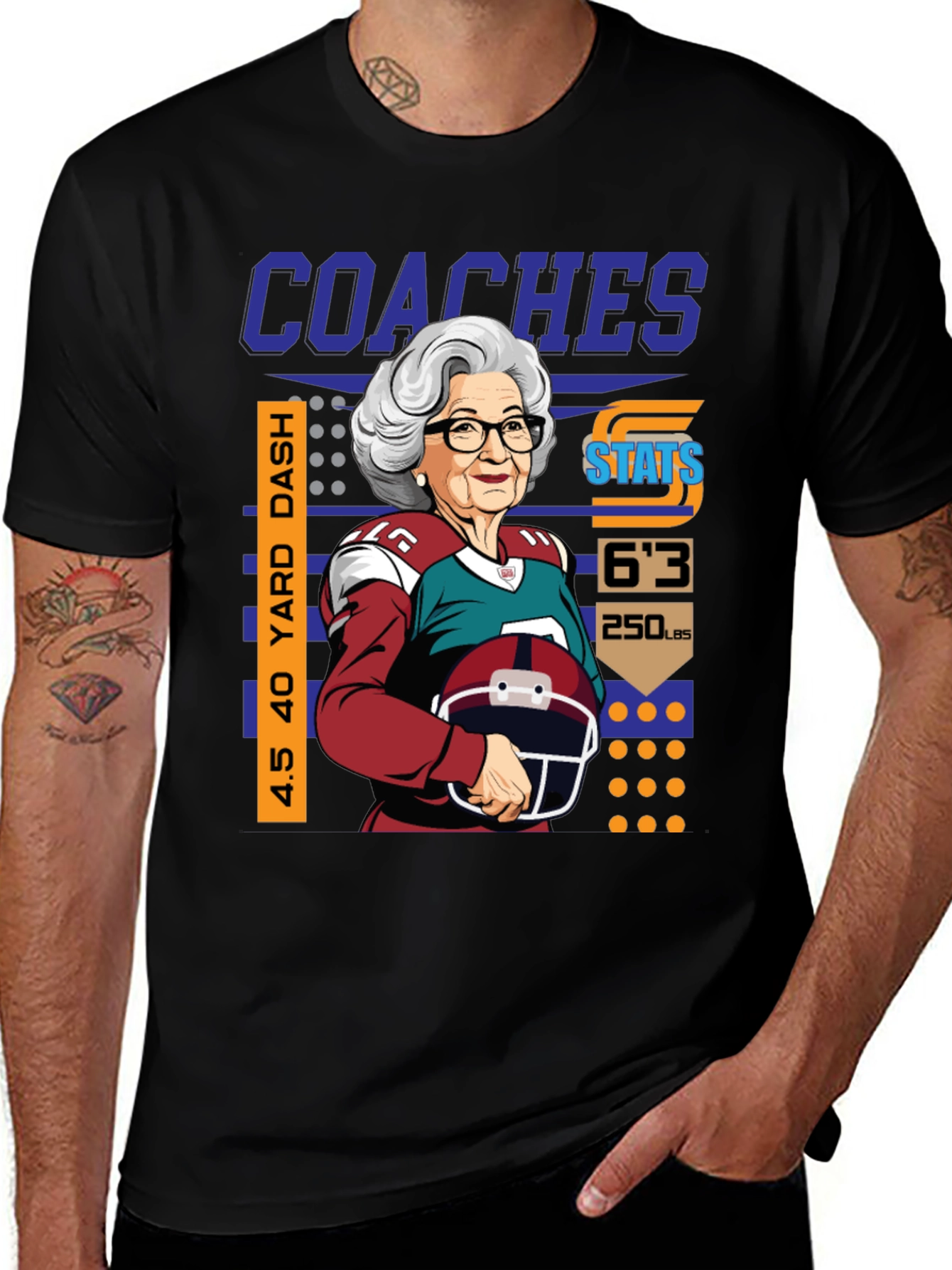 Variant 2 of Funny Football Grandma Coach T-Shirt