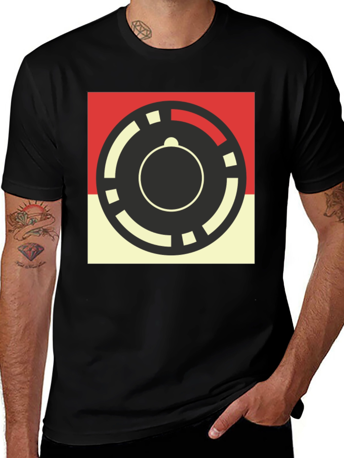 Variant 6 of Retro Dial Graphic T-Shirt - Unique Design