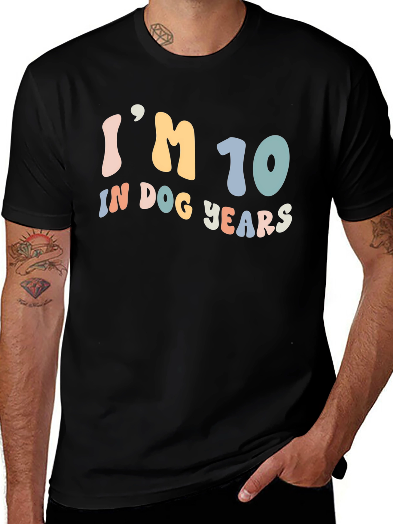 Variant 13 of Fun "I'm 10 in Dog Years" Graphic Tee