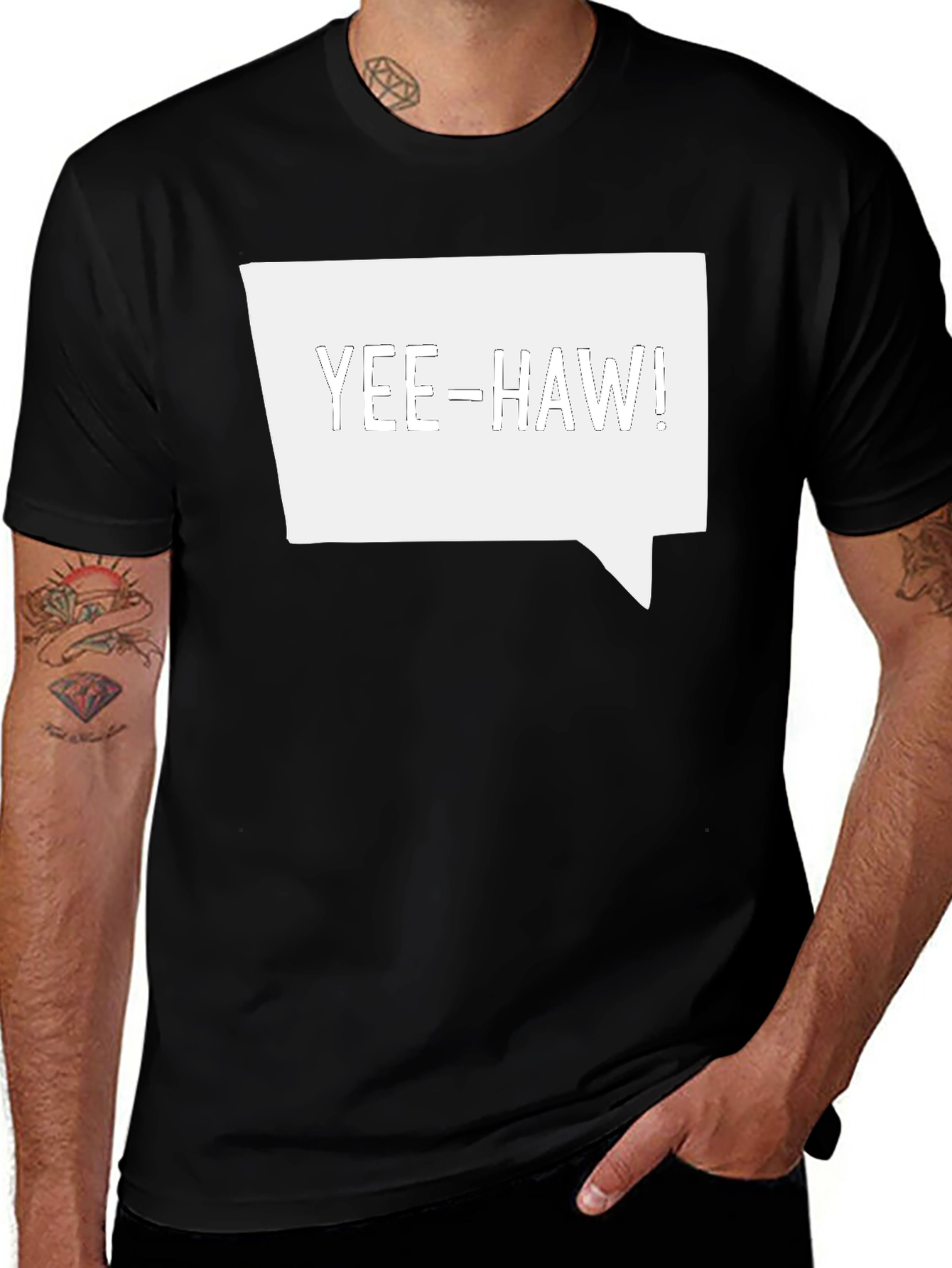 Variant 26 of Yee-Haw Graphic Tee - Western Fun