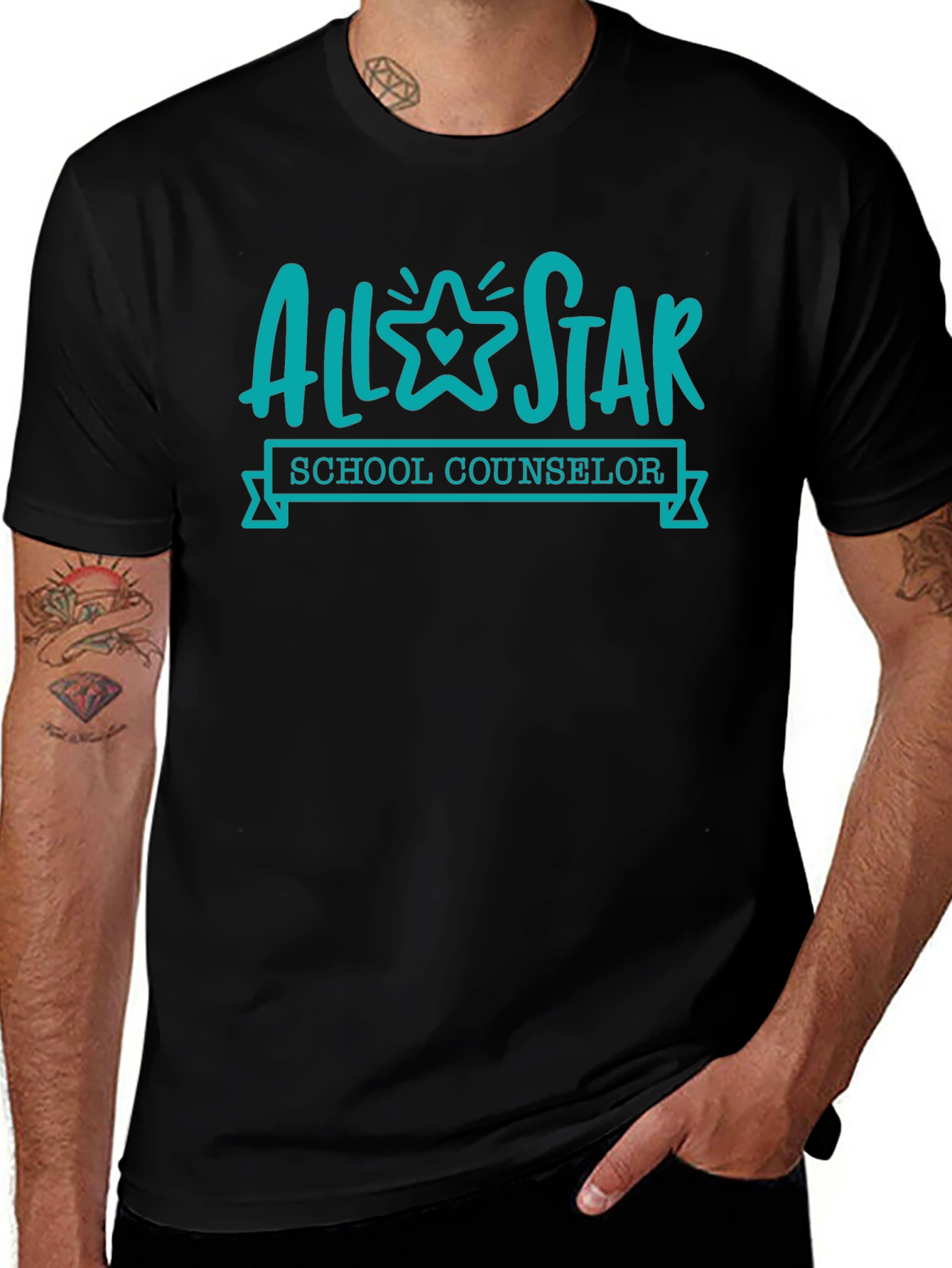All-Star School Counselor Black T-Shirt