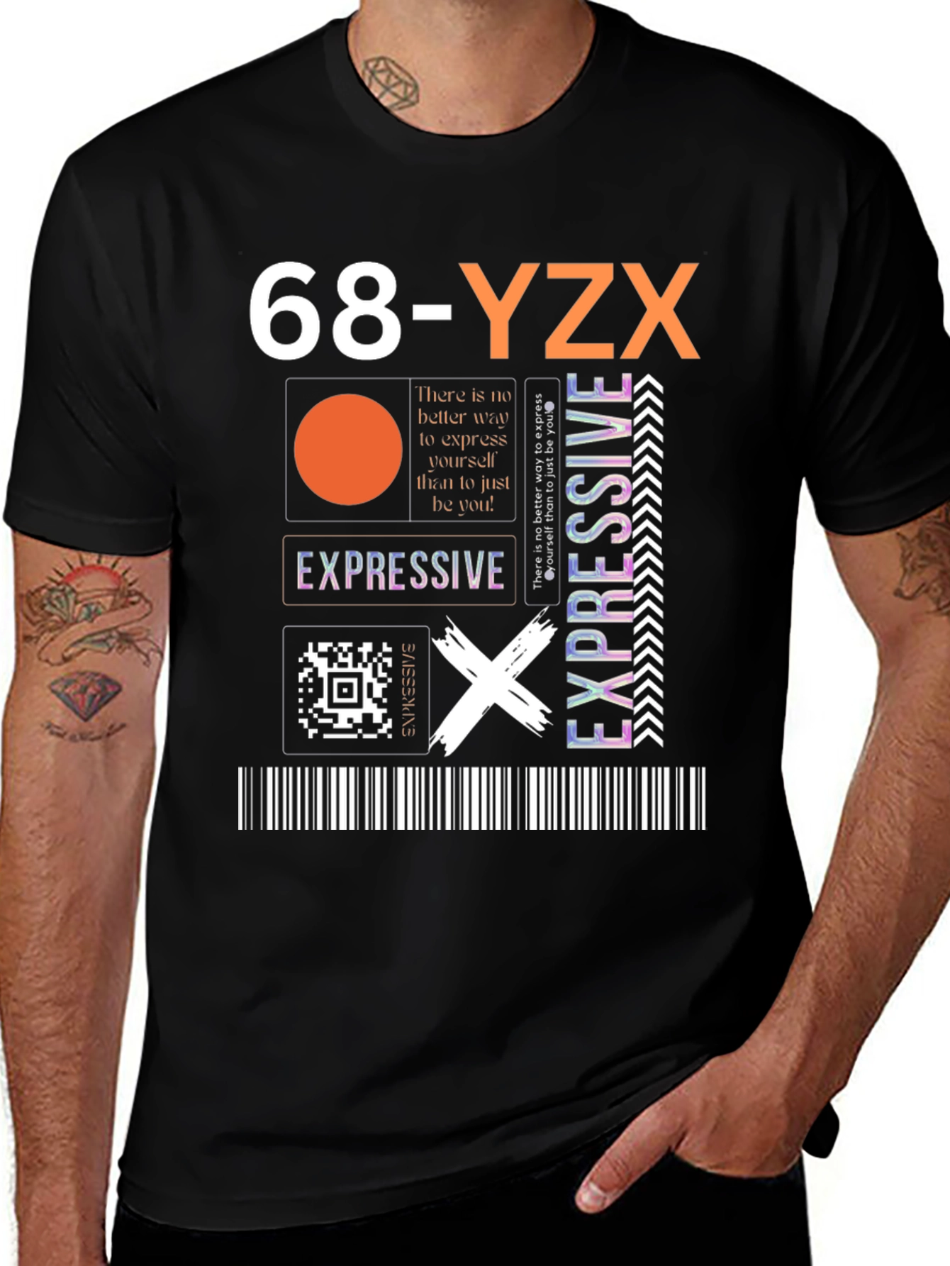 Variant 7 of Expressive Graphic Tee: Unique Design