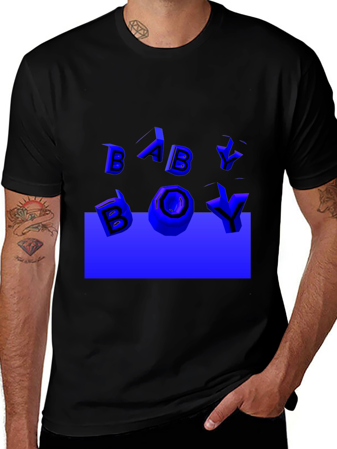 Variant 26 of Baby Boy Graphic Tee - Black Cotton T-Shirt