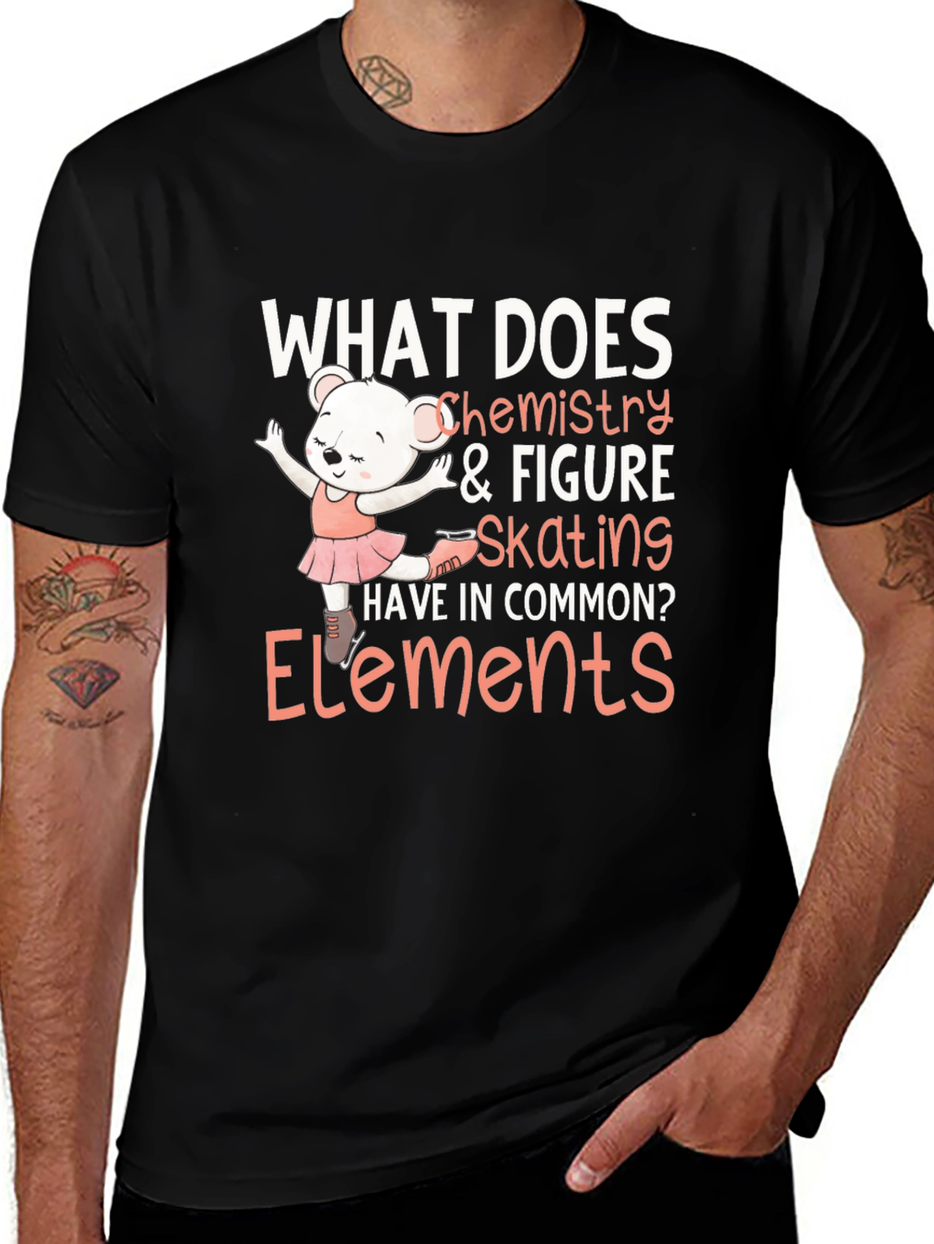 Variant 3 of Chemistry & Figure Skating T-Shirt - Elements Design