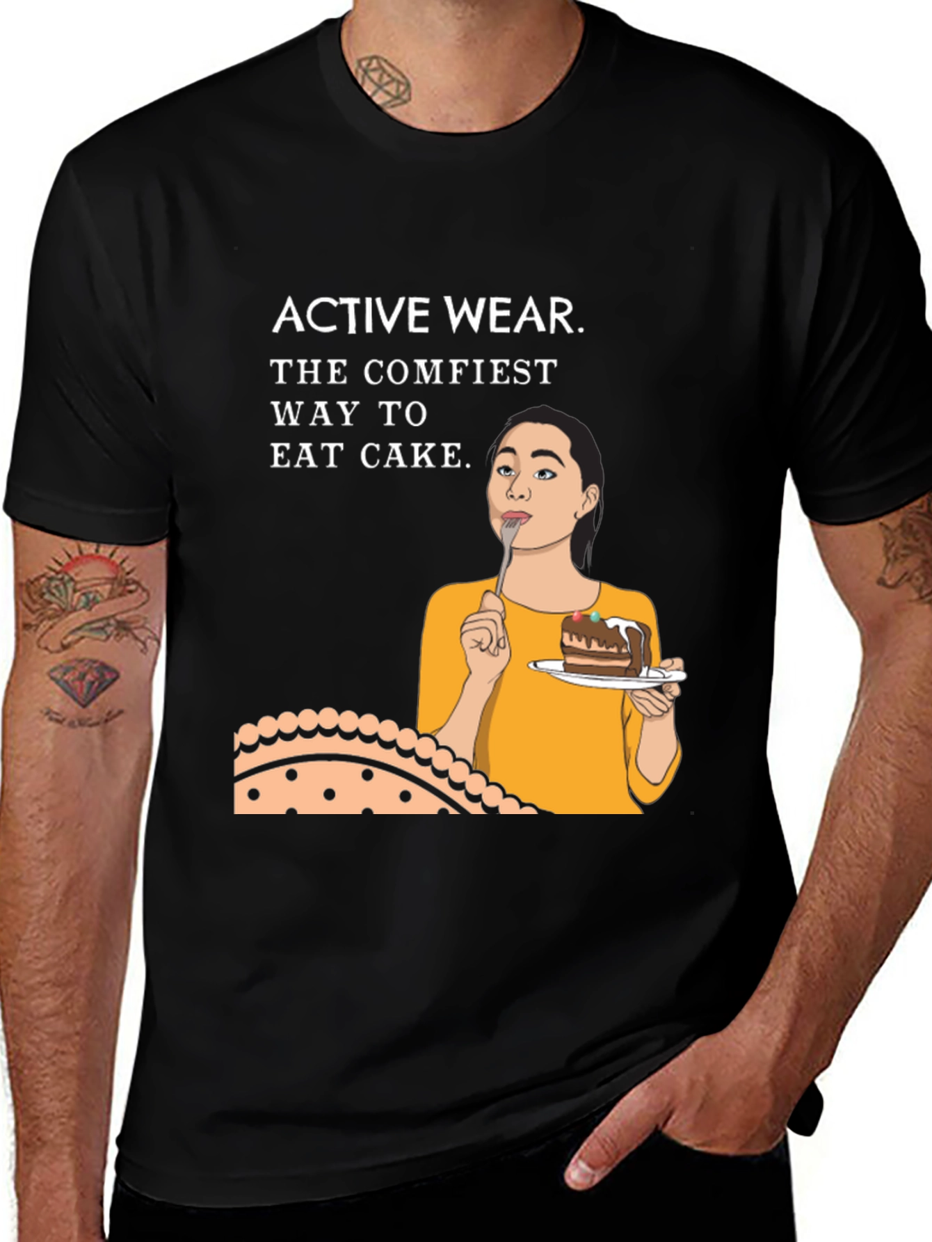 Variant 30 of Active Wear Cake T-Shirt - Comfiest Way to Indulge