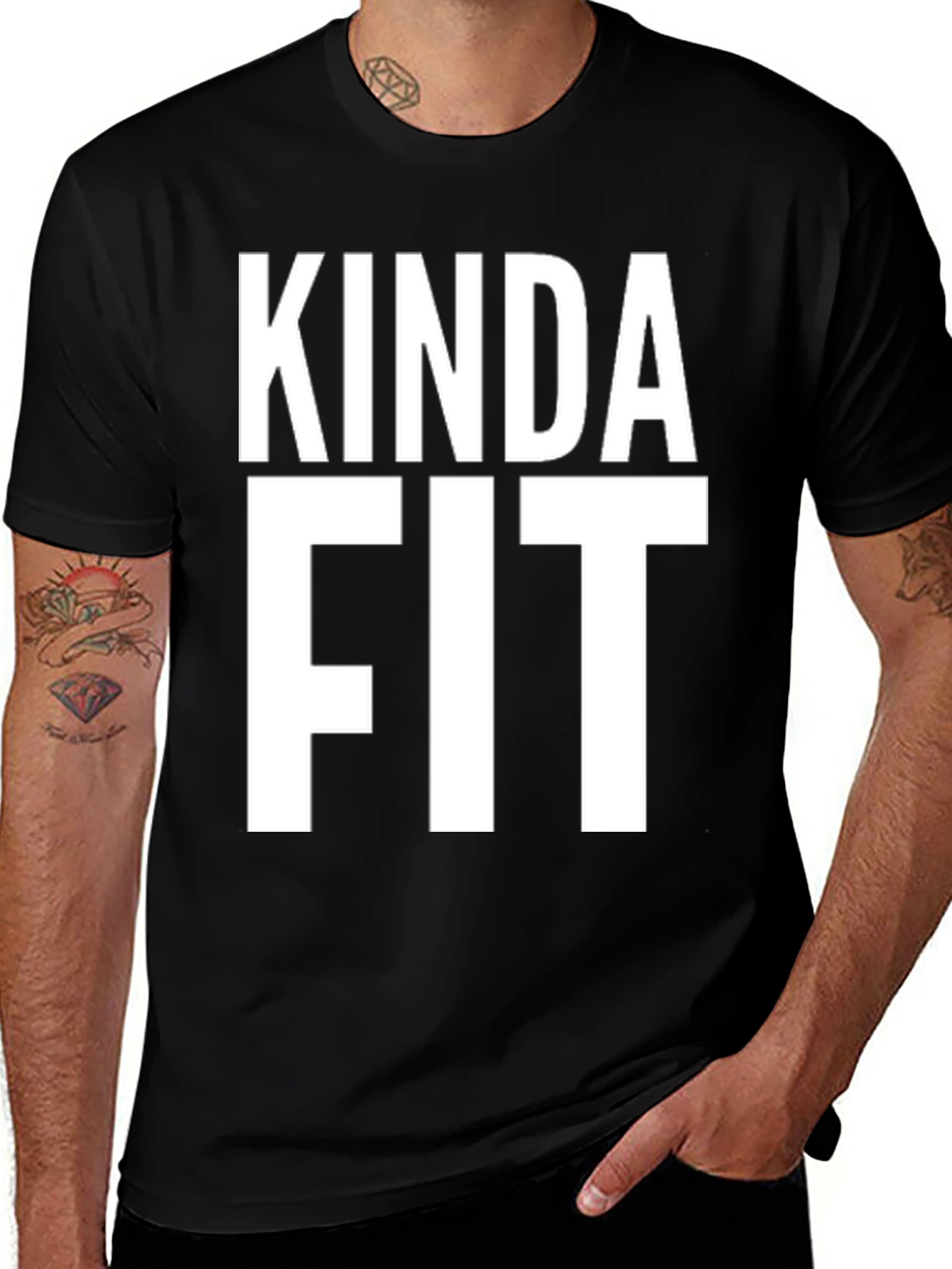 Variant 3 of Kinda Fit Black T-Shirt