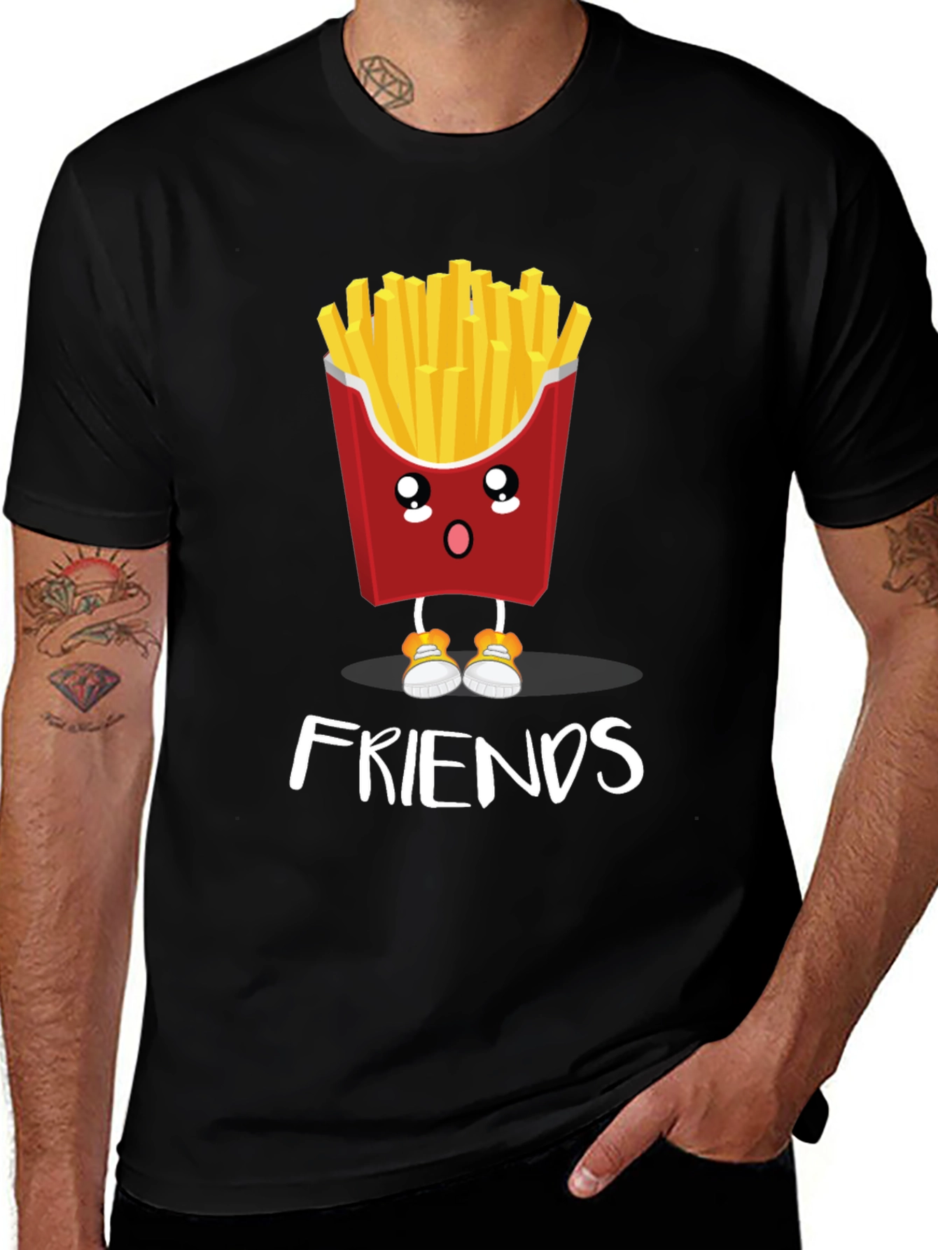 Variant 26 of Cute Cartoon Fries Best Friends T-Shirt