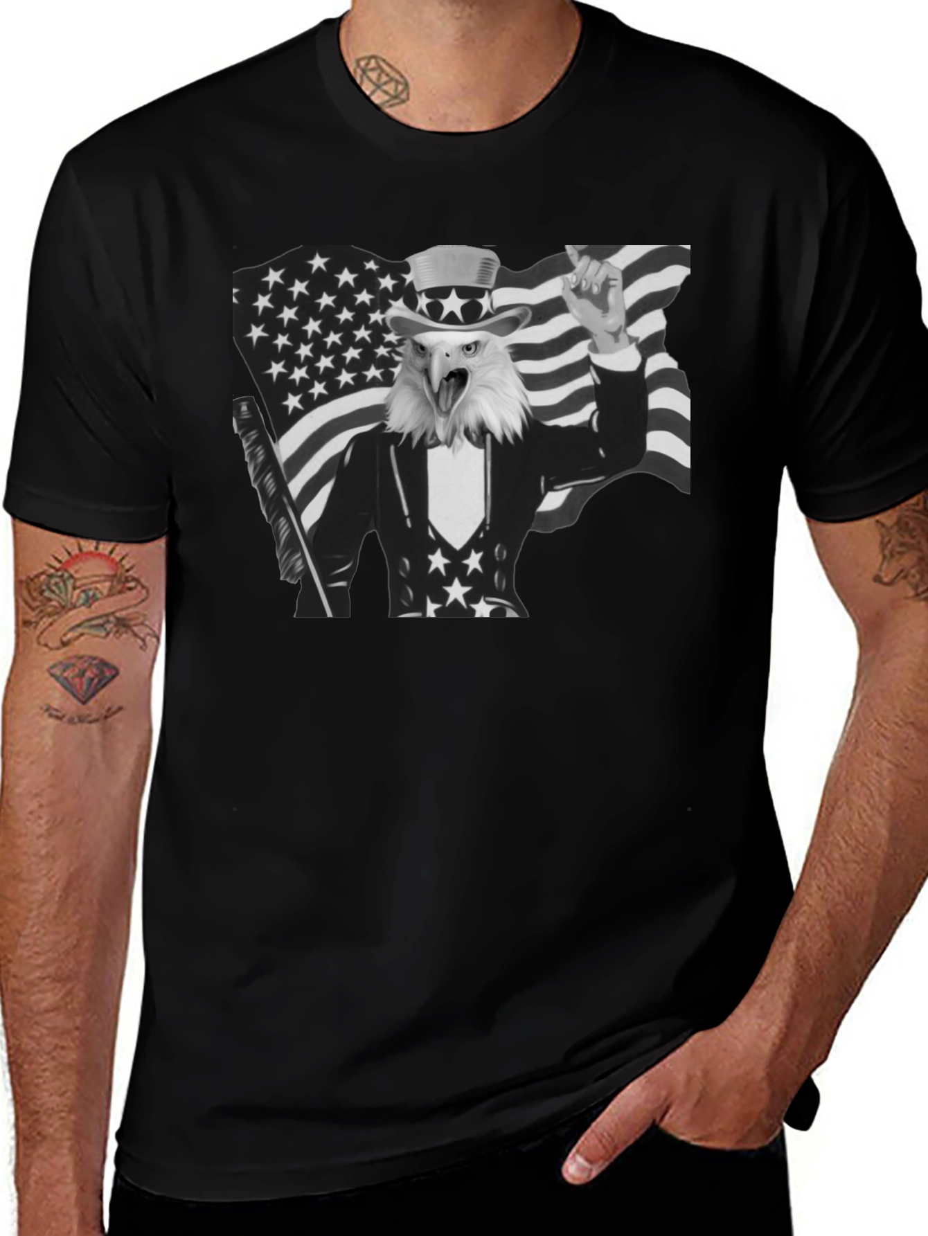 Variant 3 of Eagle Uncle Sam Graphic Tee